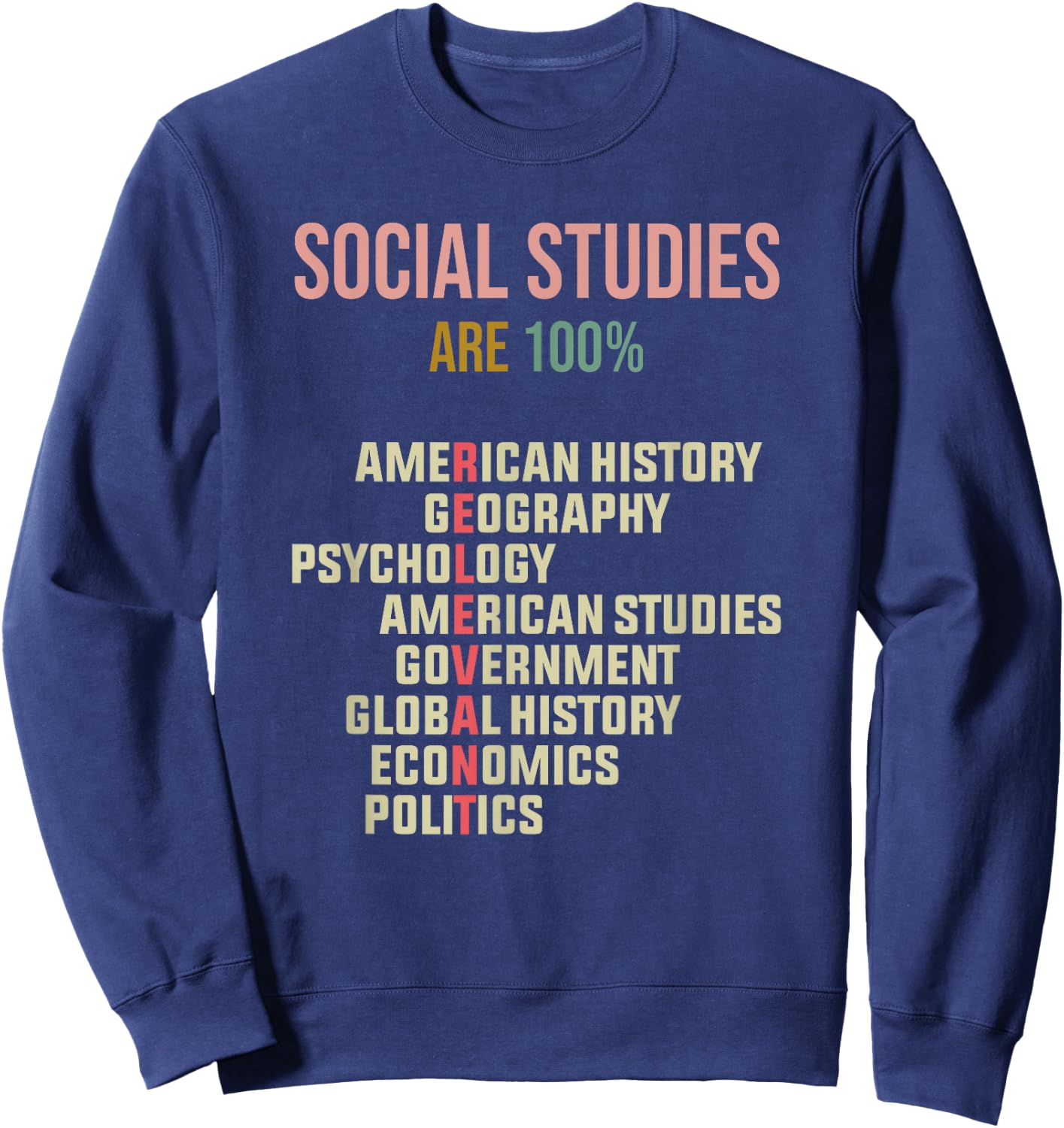 World History Classroom Social Studies History Teacher Sweatshirt - Sweatshirt | Navy