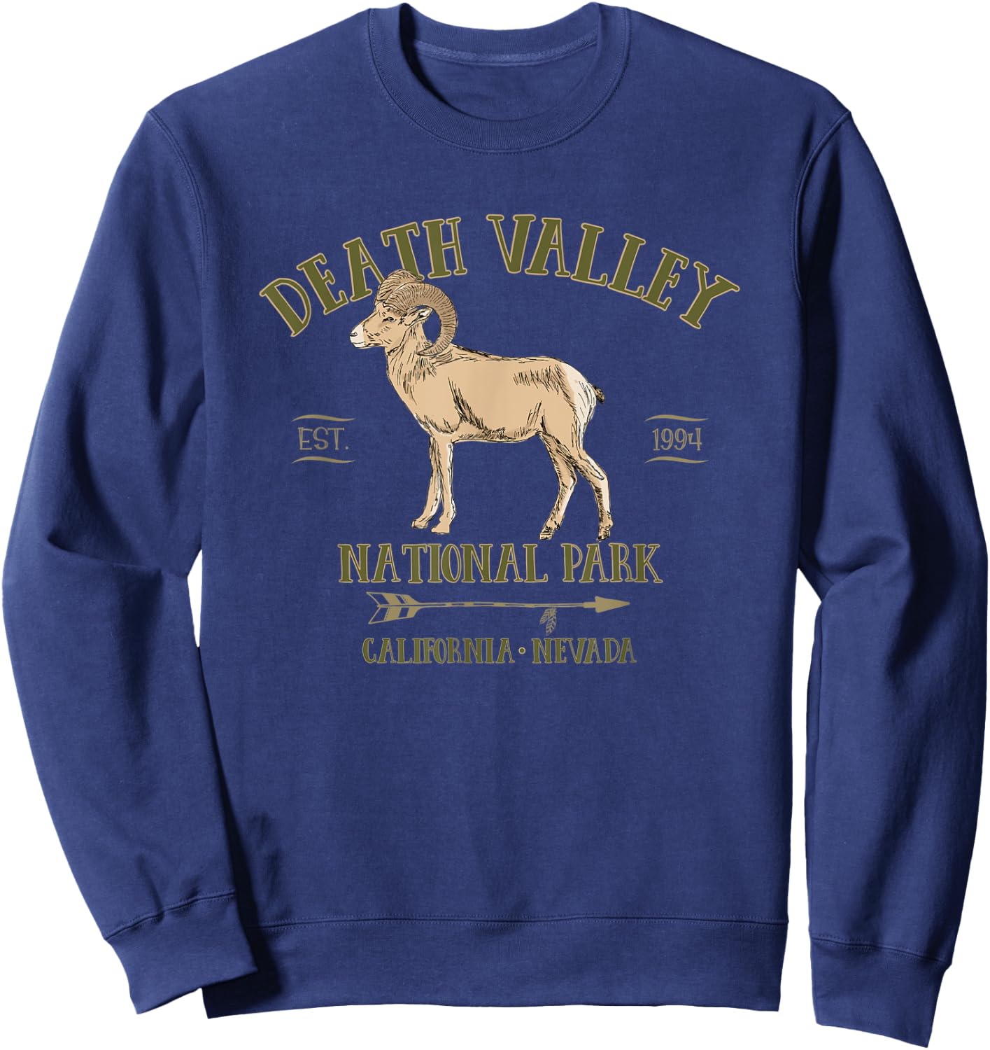 Death Valley National Park California Nevada Bighorn Sheep Sweatshirt - Sweatshirt | Navy
