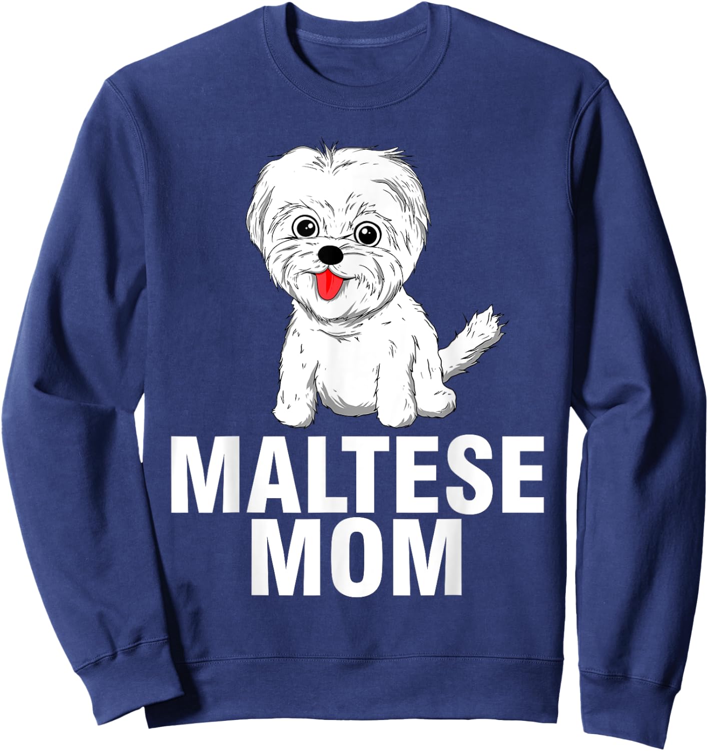 Cool Maltese Mom Girls Dog Groomer Dog Lover Owner Sweatshirt - Sweatshirt | Navy