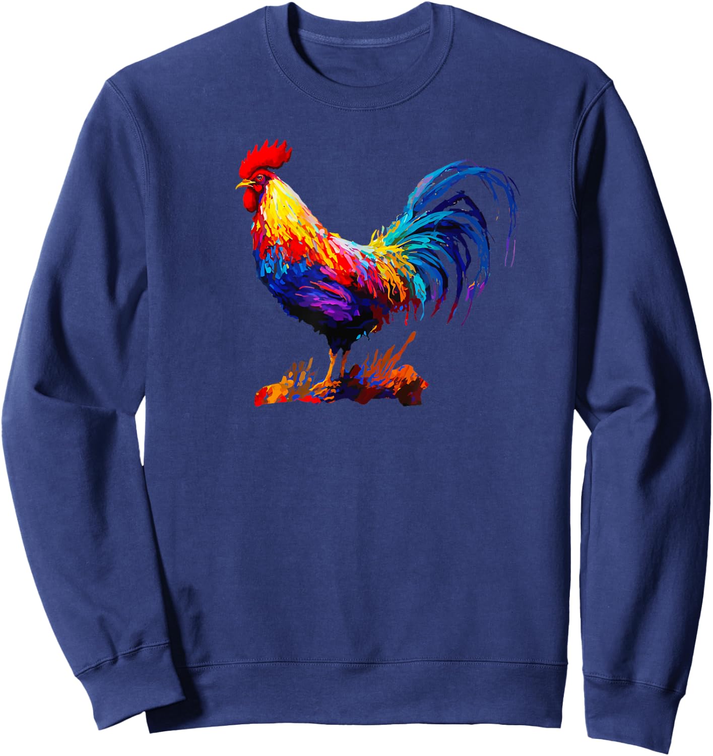 Rooster Country Decor Chicken Gallo Farm Sweatshirt - Sweatshirt | Navy