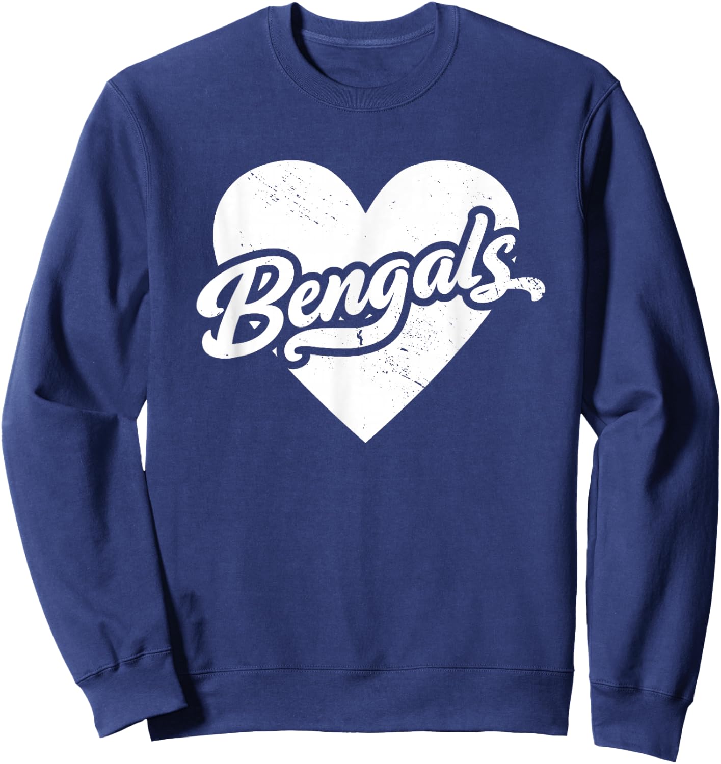 Vintage Bengals High School Spirit Go Bengals Love Sweatshirt - Sweatshirt | Navy