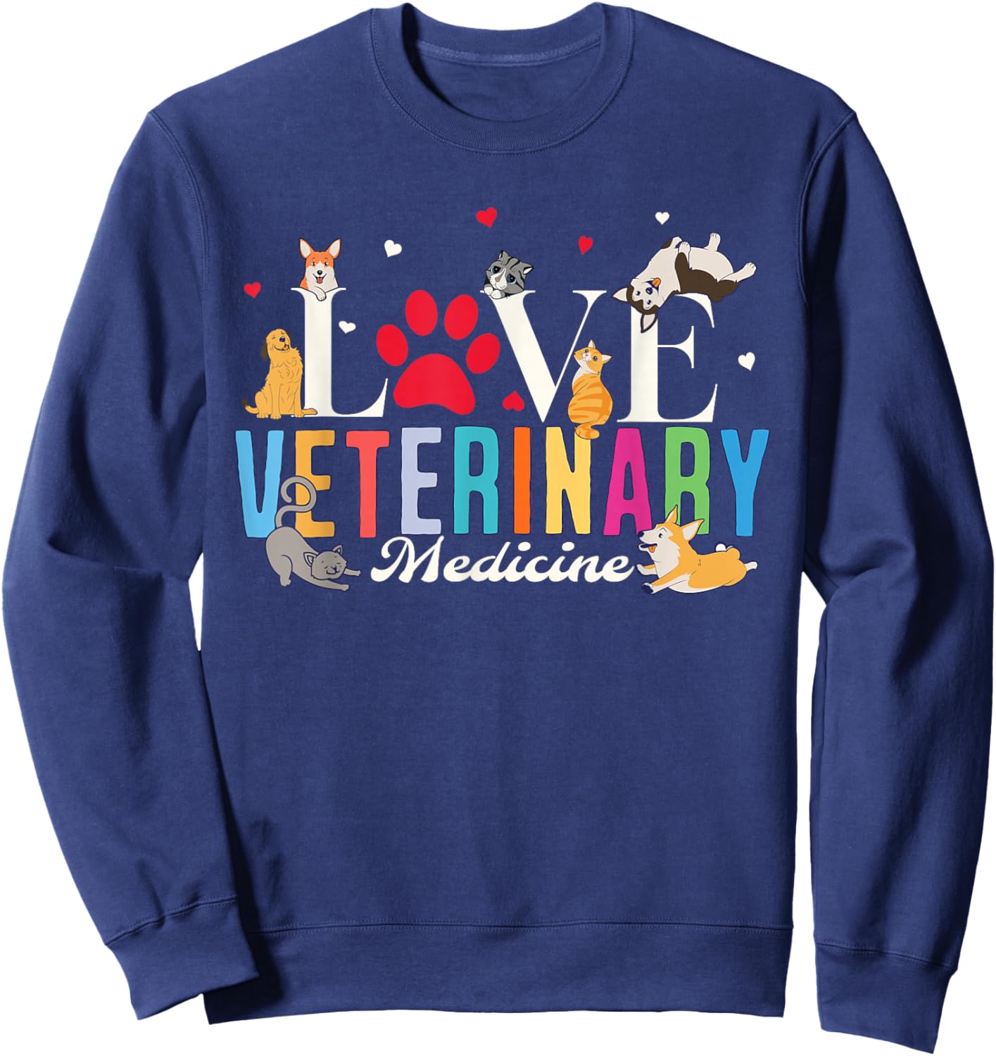 Vet tech Gift, Veterinary Technician Gift Appreciation Day Sweatshirt - Sweatshirt | Navy