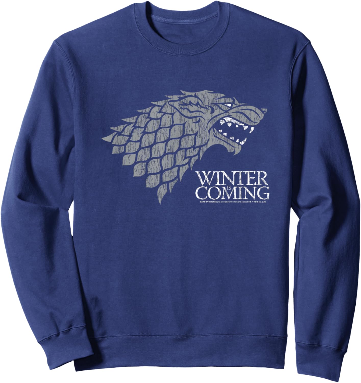 Game of Thrones Startk Winter is Coming on Black Sweatshirt - Sweatshirt | Navy