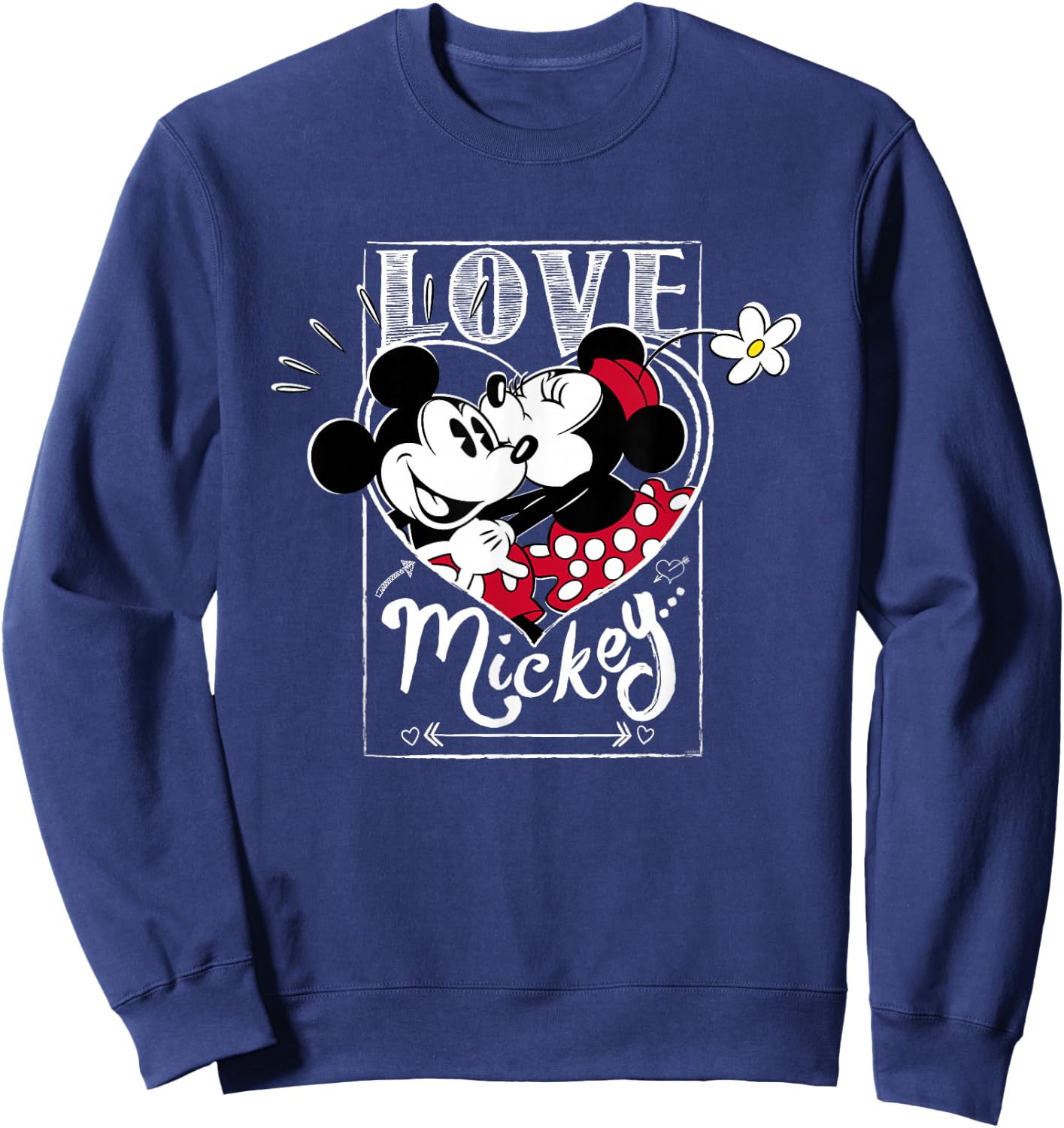 Disney Mickey & Minnie Mouse Love Mickey Valentine's Day Sweatshirt - Sweatshirt | Navy