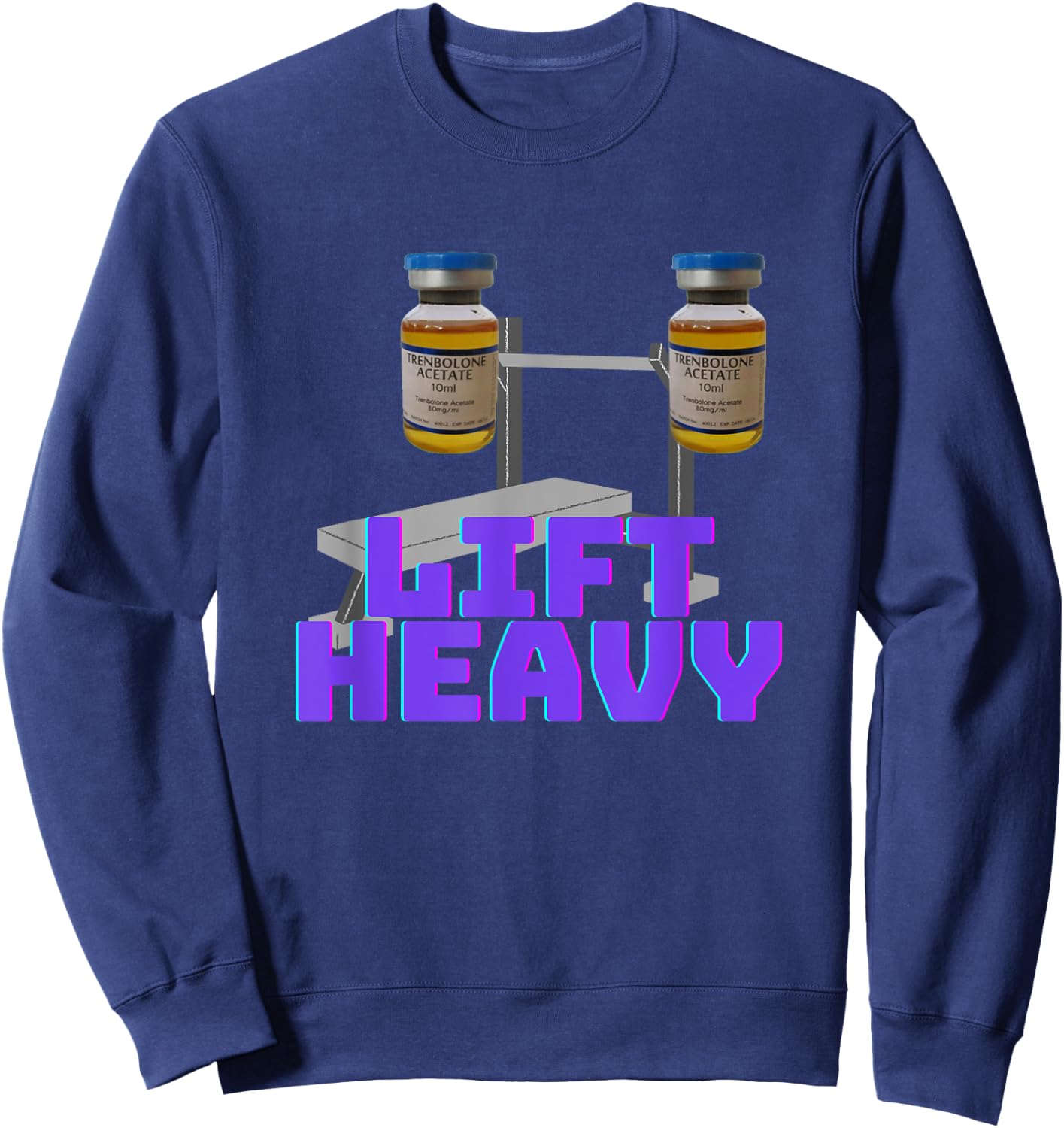Lift heavy | Gym steroids | Gym funny Sweatshirt - Sweatshirt | Navy
