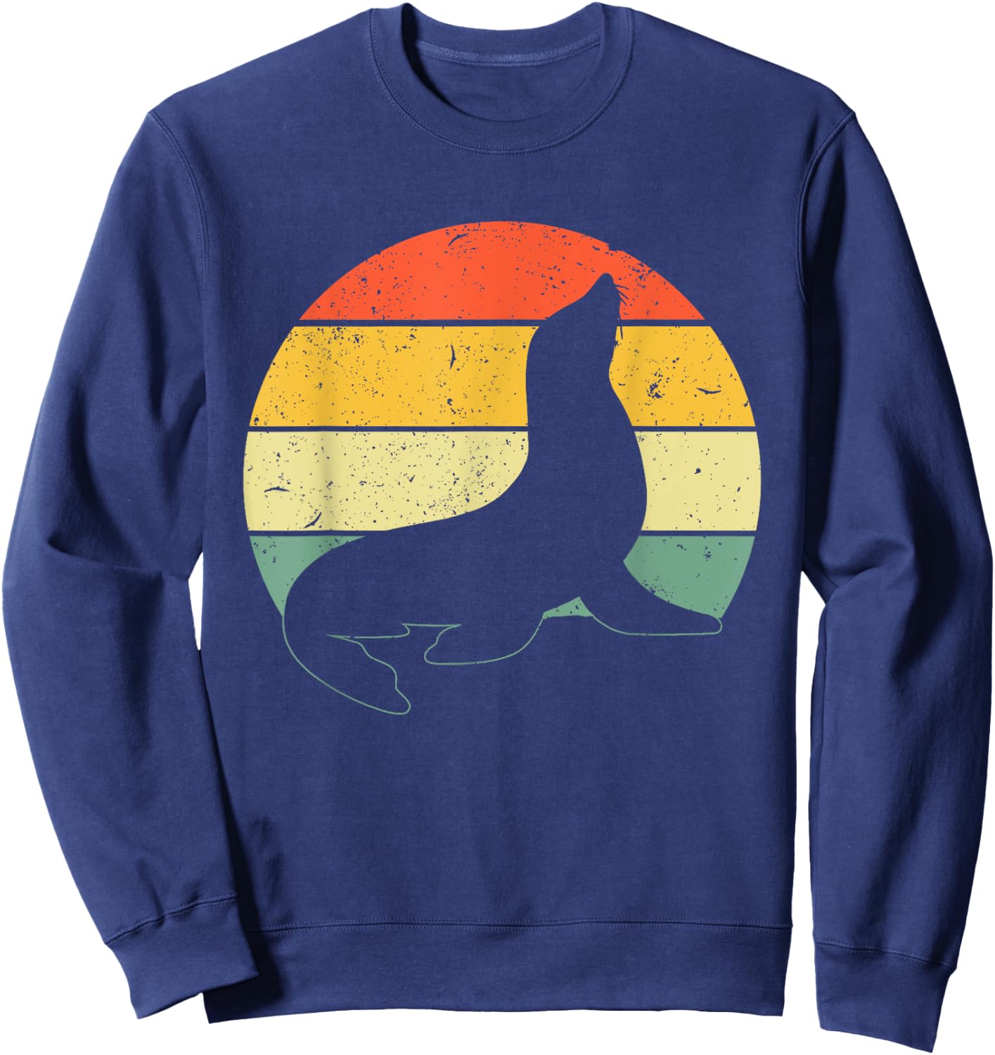 Cute Seal Women Kids Pinniped Sea Lion Seal Animal Sweatshirt - Sweatshirt | Navy