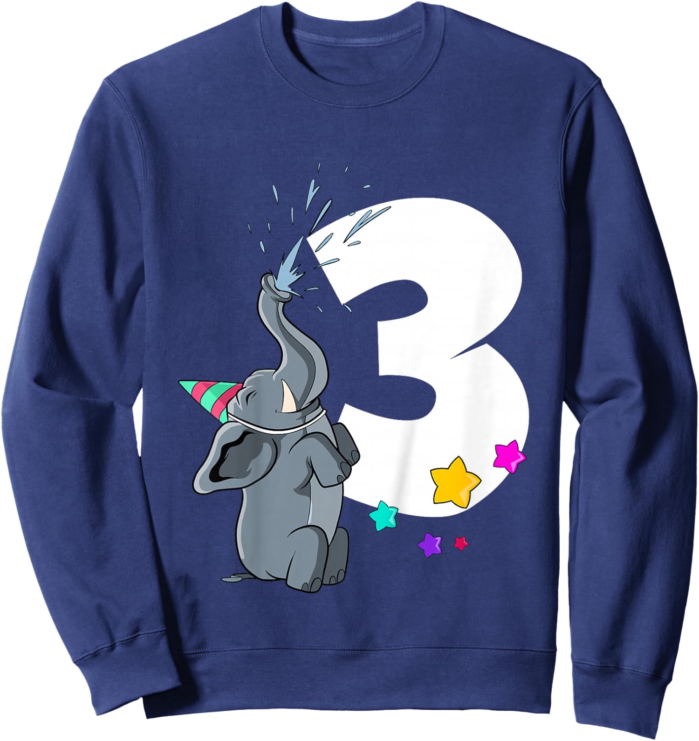 Elephant 3rd birthday 3 years old Sweatshirt - Sweatshirt | Navy