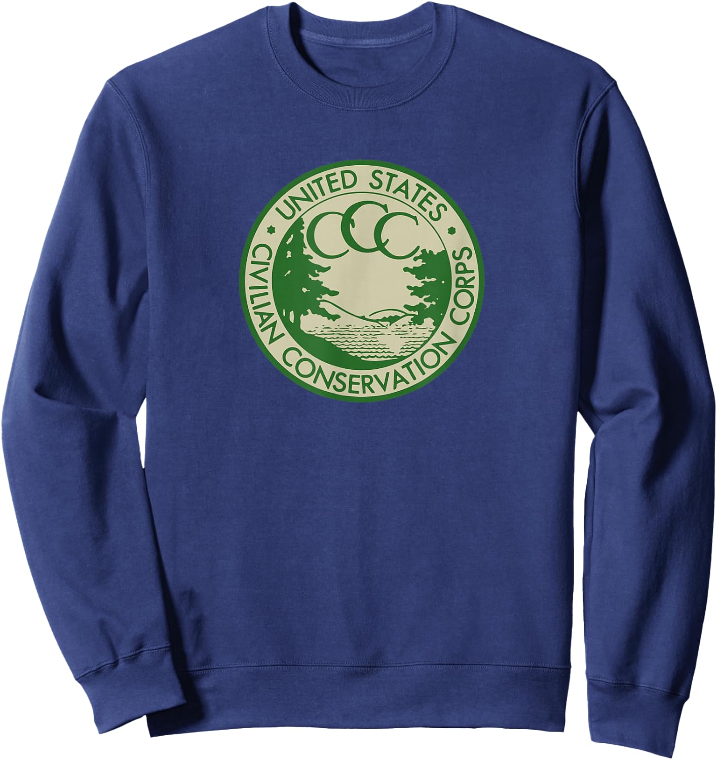Civilian Conservation Corps CCC Logo Retro Outdoors 1930s Sweatshirt - Sweatshirt | Navy