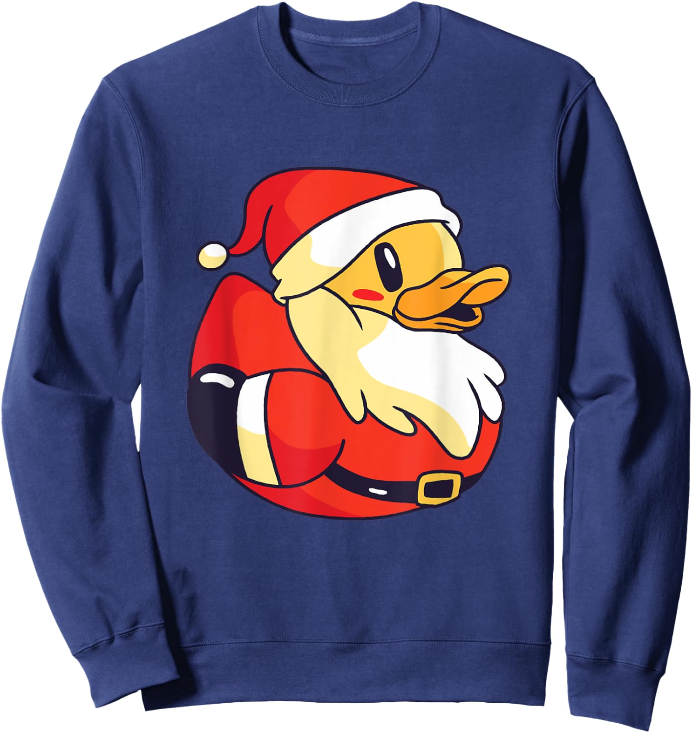 Santa Rubber Duck Rubber Ducky Xmas Quack Duckling Christmas Sweatshirt - Sweatshirt | Navy