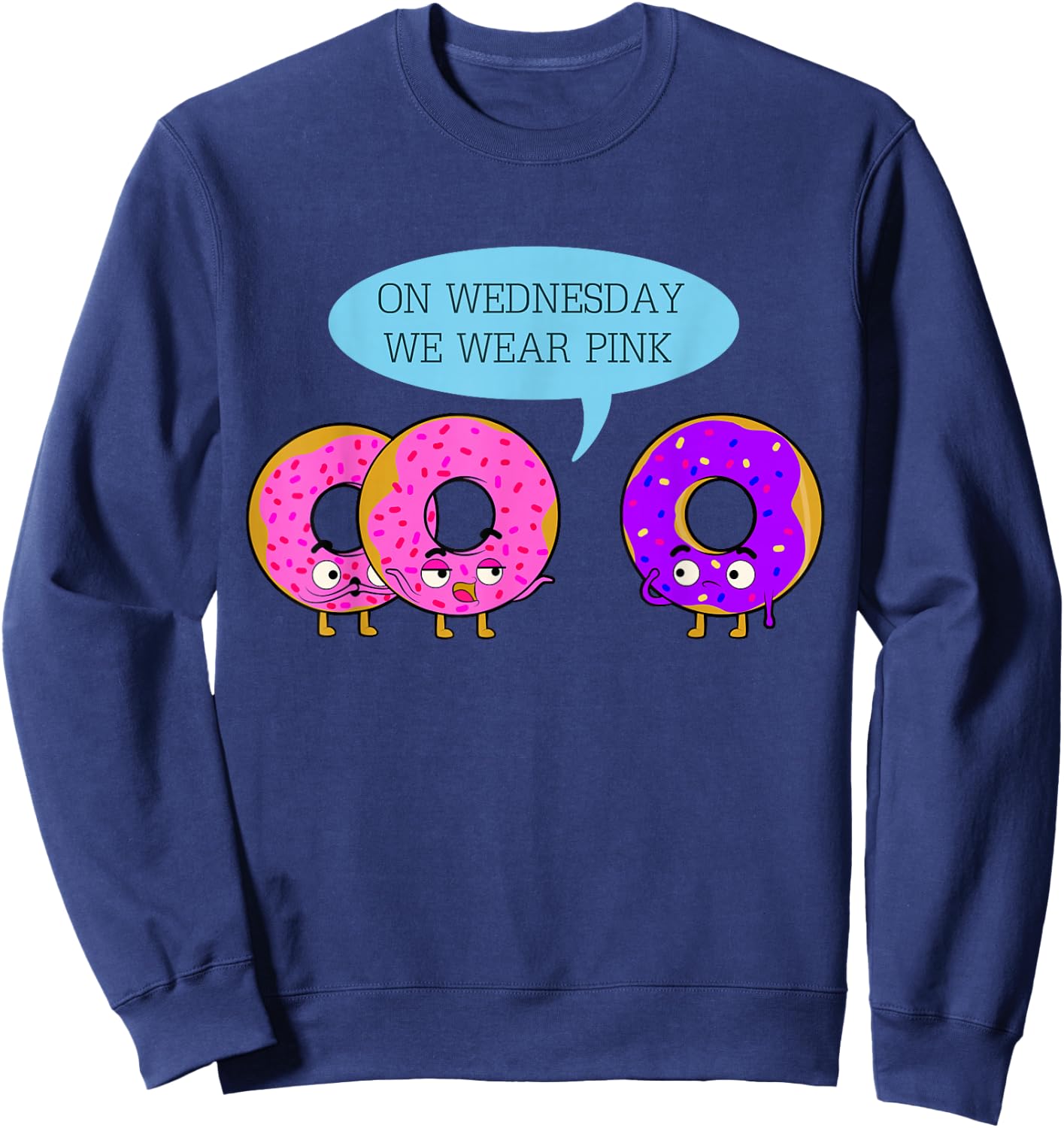On Wednesday We Wear Pink Sweatshirt - Sweatshirt | Navy
