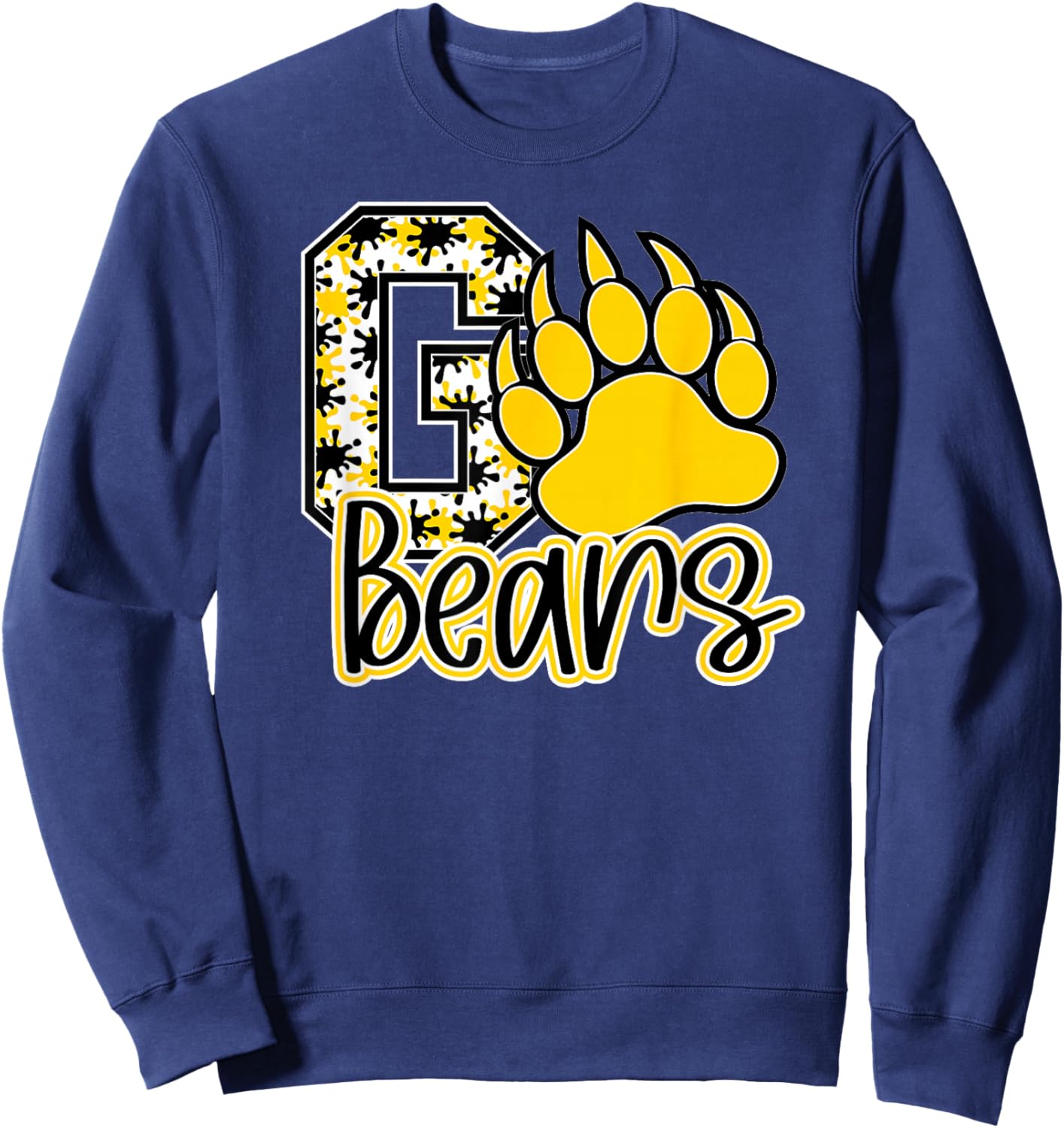 School Spirit Go Bears Mascot Youth Girls Kids Sweatshirt - Sweatshirt | Navy