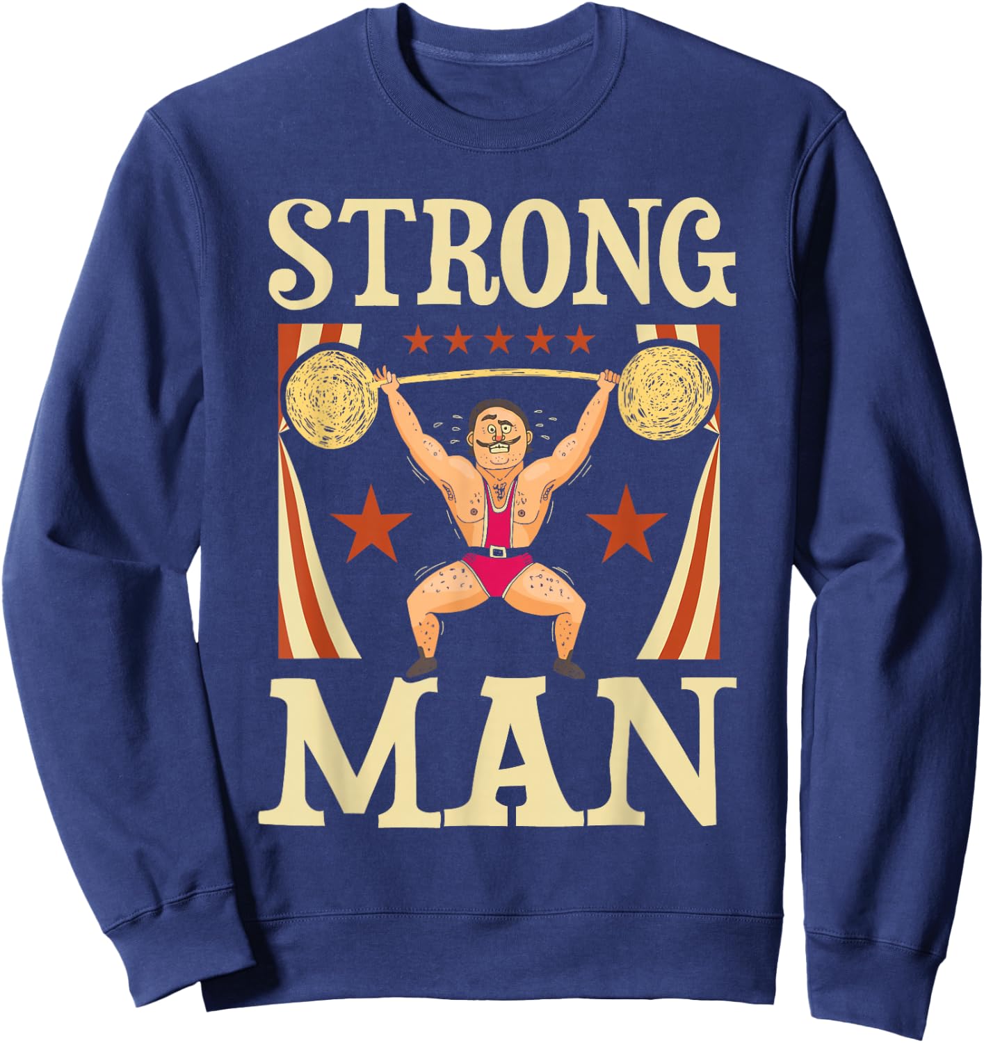 Strong Man - Circus Birthday Party Circus Costume Sweatshirt - Sweatshirt | Navy