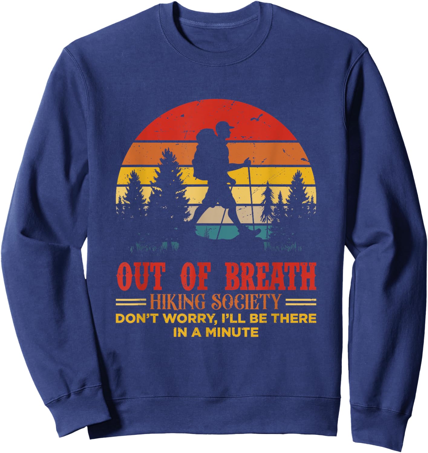 Out Of Breath Hiking Society Sweatshirt - Sweatshirt | Navy