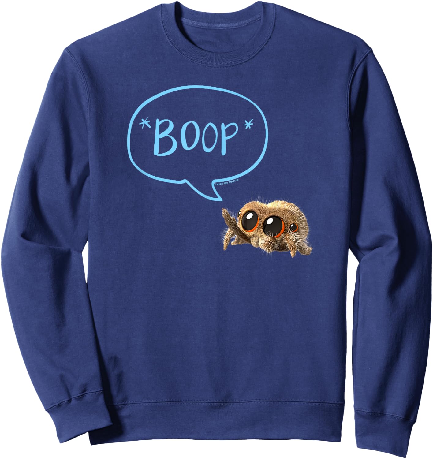 Lucas The Spider Boop Blue Sweatshirt - Sweatshirt | Navy