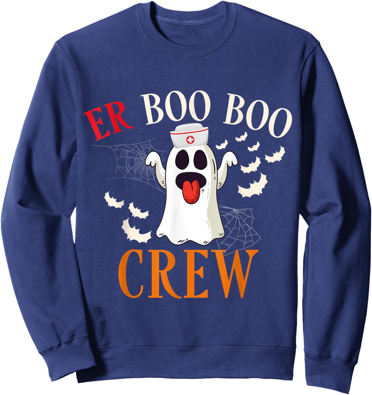 ER Boo Boo Crew Nurse Halloween Costume Matching Squad Women Sweatshirt - Sweatshirt | Navy