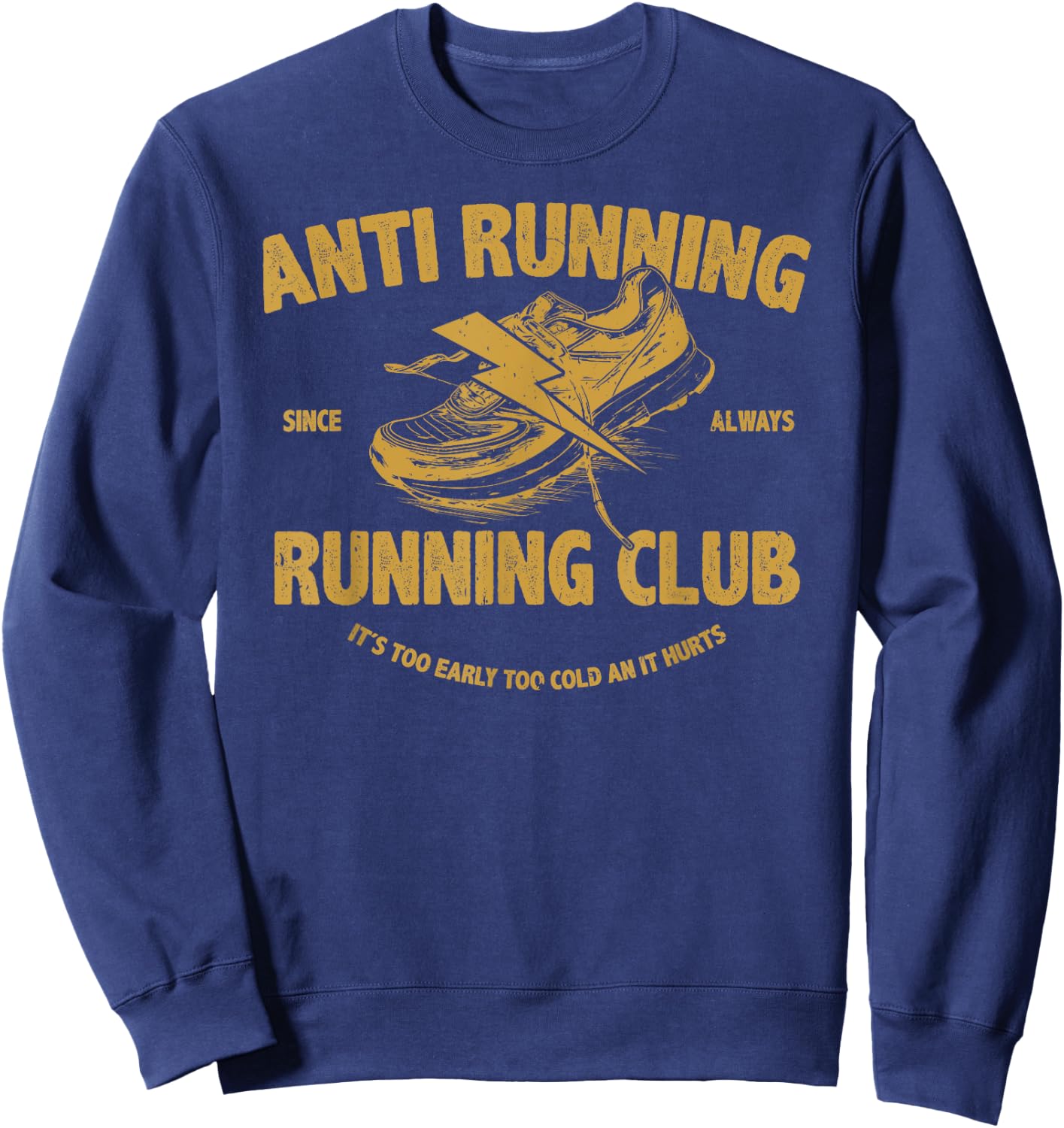 anti running running club for lazy Men woman Kids Sweatshirt - Sweatshirt | Navy