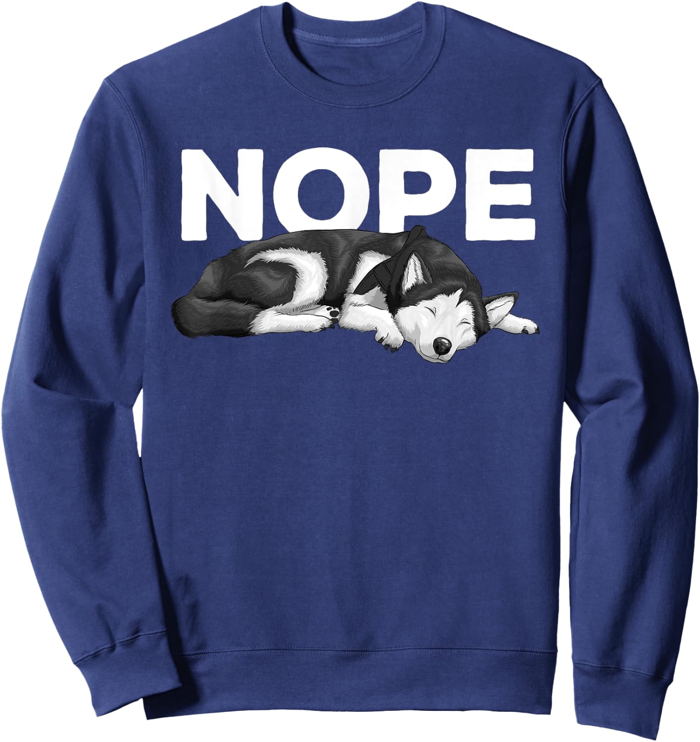 Funny Siberian Husky Design Women Husky Dog Lovers Sweatshirt - Sweatshirt | Navy