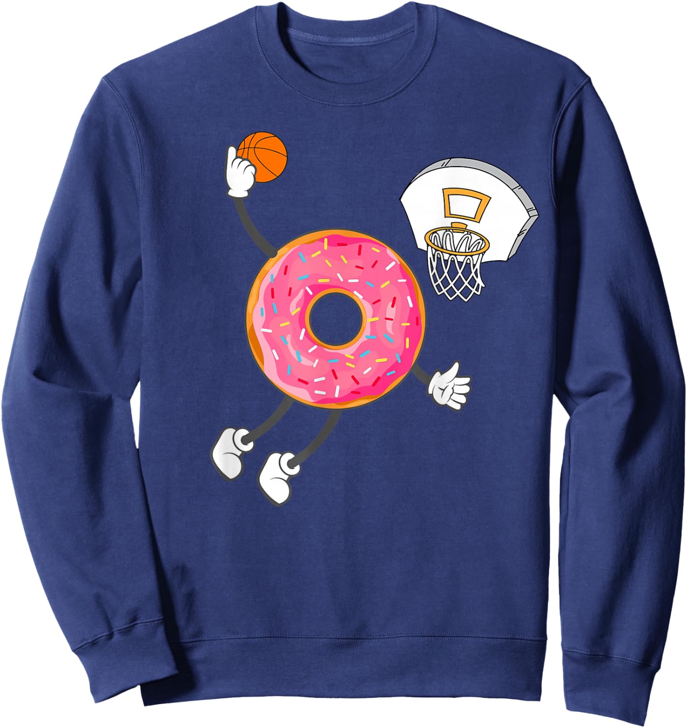 Dunking Donut Hole Food Champ Sweatshirt - Sweatshirt | Navy