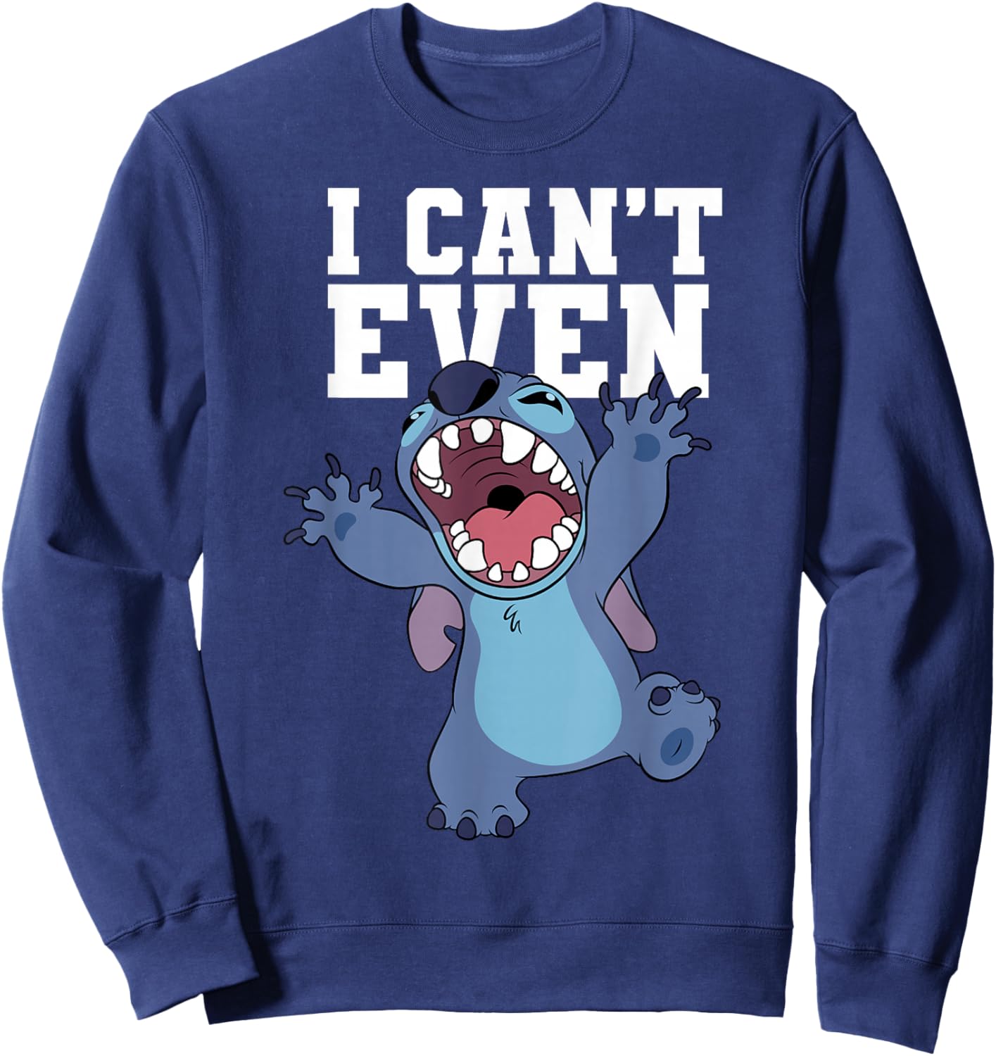 Disney Lilo & Stitch Monster Attack I Can't Even Quote Sweatshirt - Sweatshirt | Navy