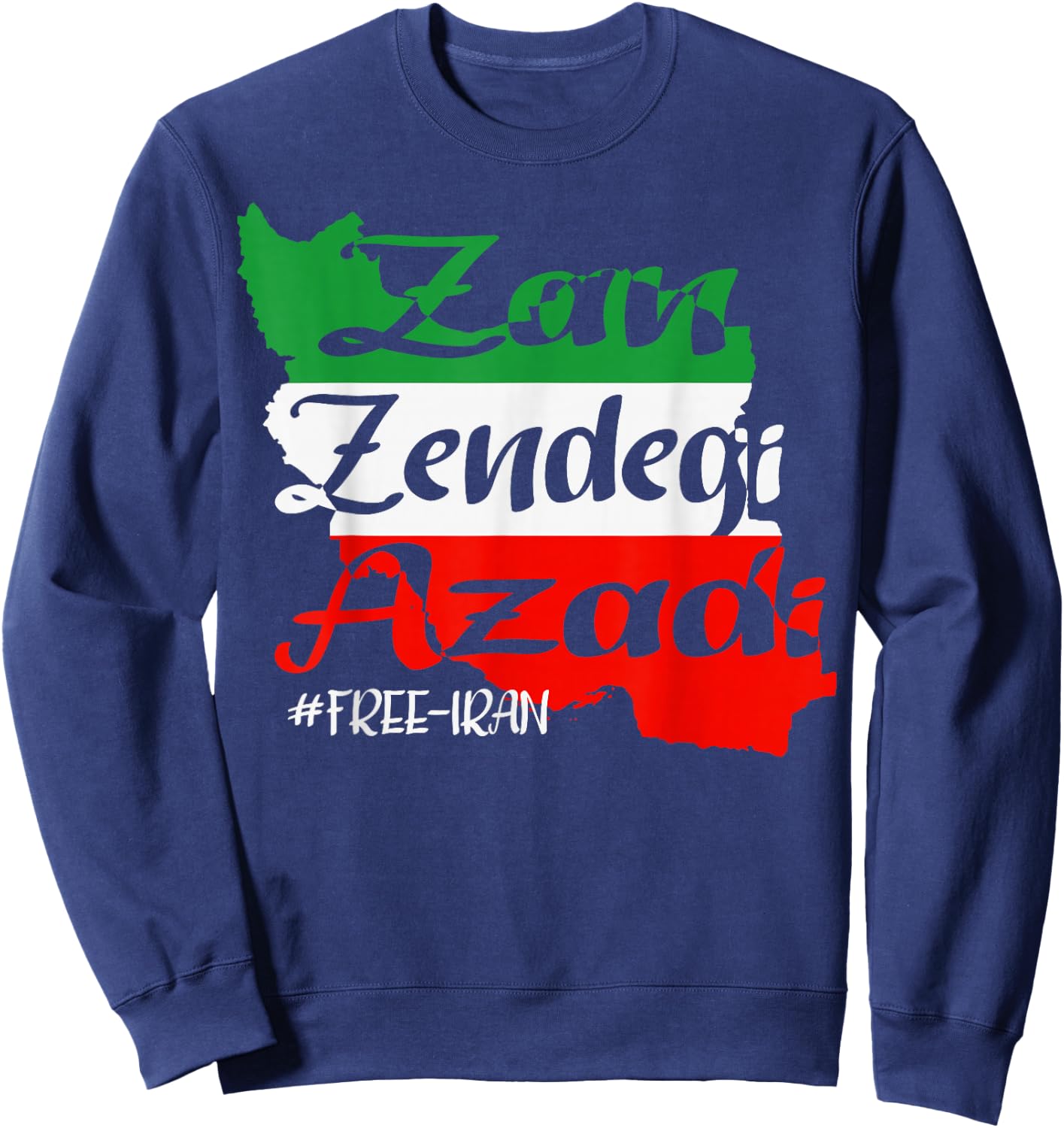 Zan Zendegi Azadi iran Sweatshirt - Sweatshirt | Navy