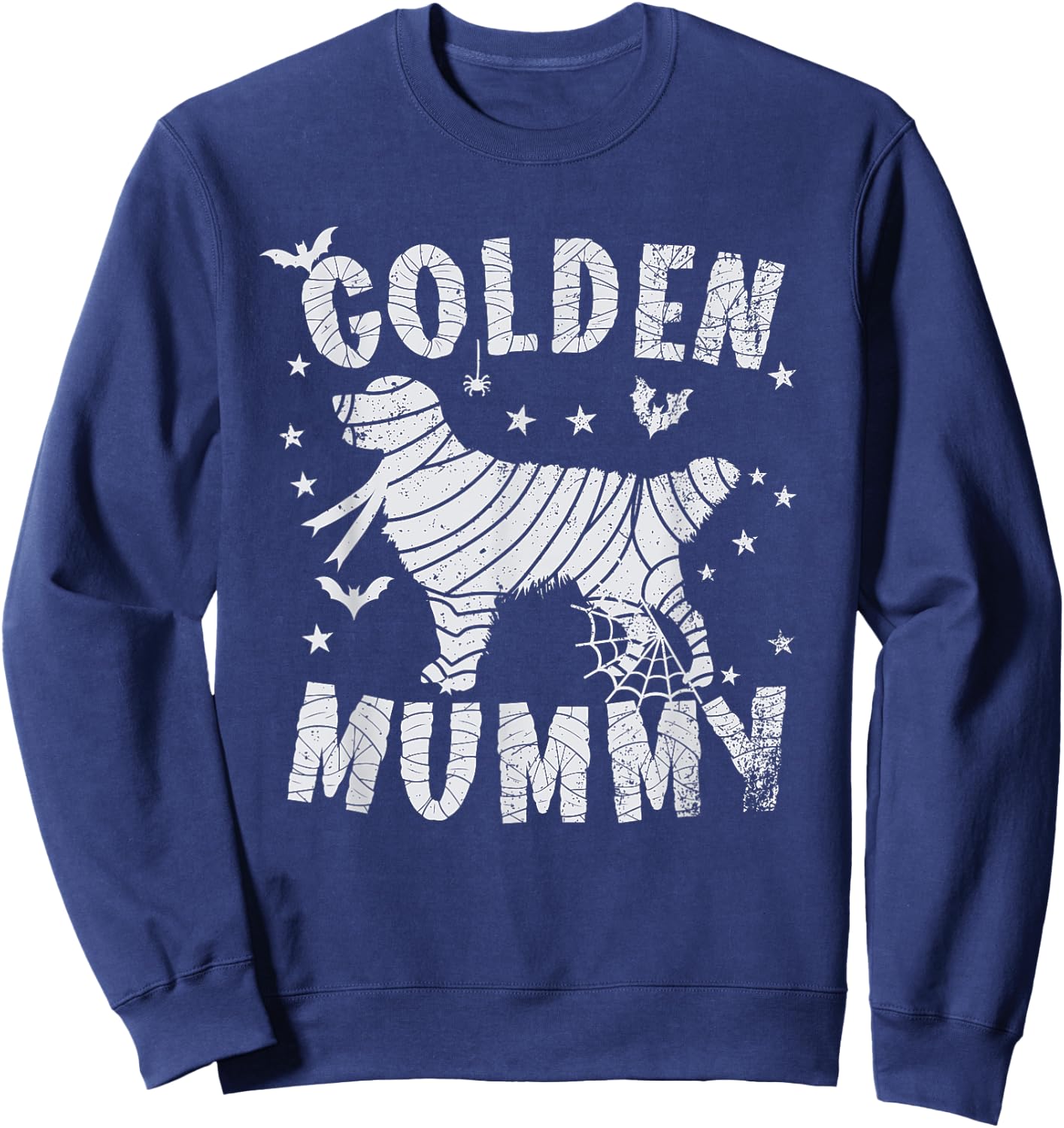 Golden Mummy Retriever - Halloween Sweatshirt - Sweatshirt | Navy