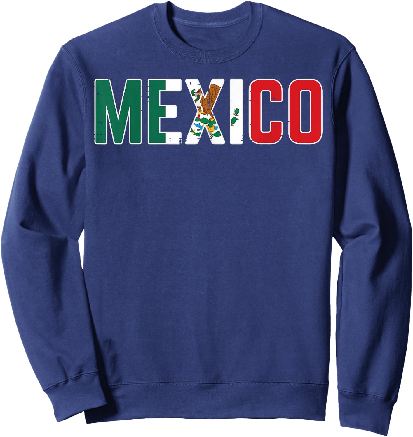Mexico Mexican Soccer Fan Men Women Boys Girls Kids Sweatshirt - Sweatshirt | Navy