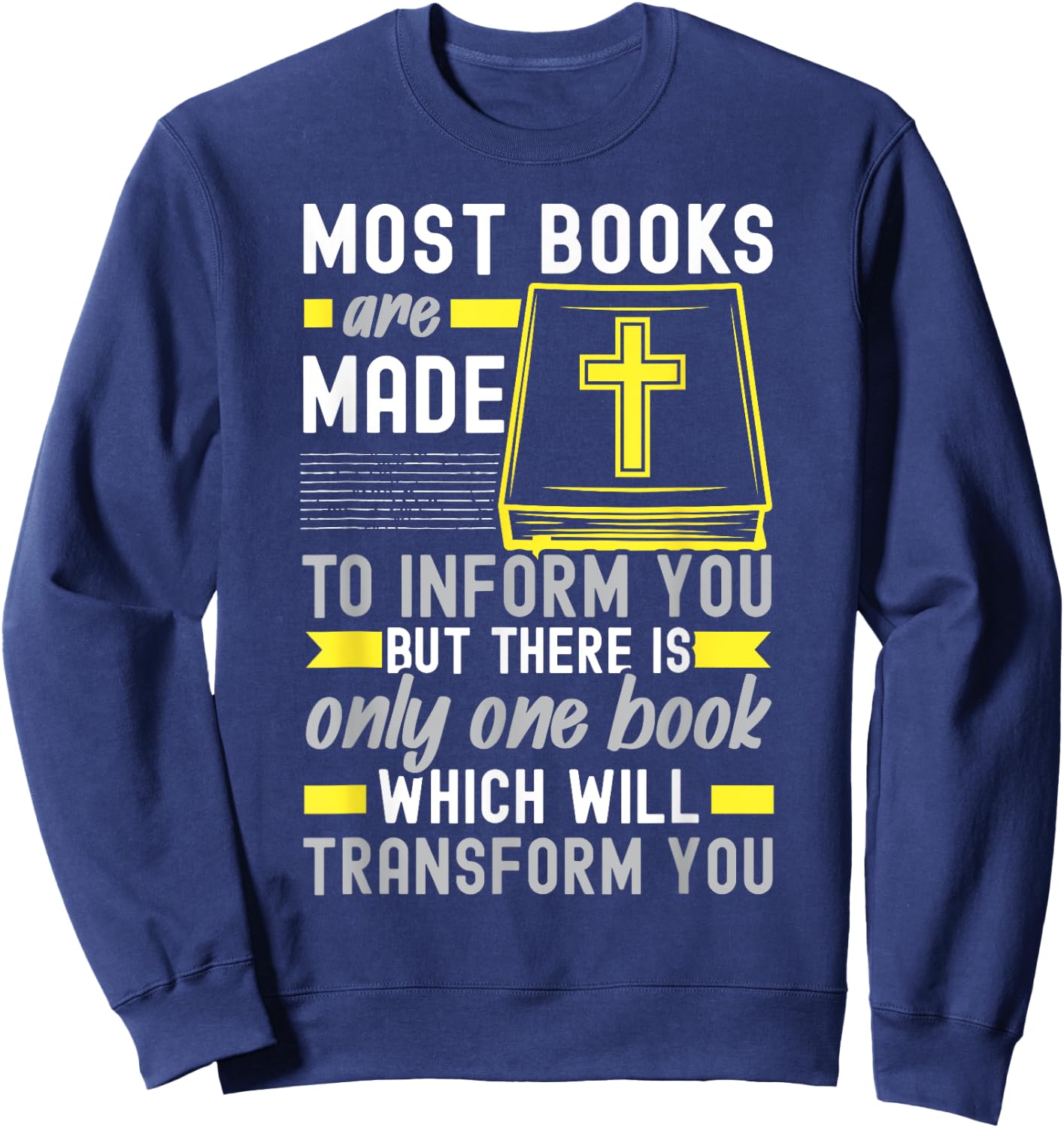 Bible Reader Religious Pastor Scripture Christian Believer Sweatshirt - Sweatshirt | Navy