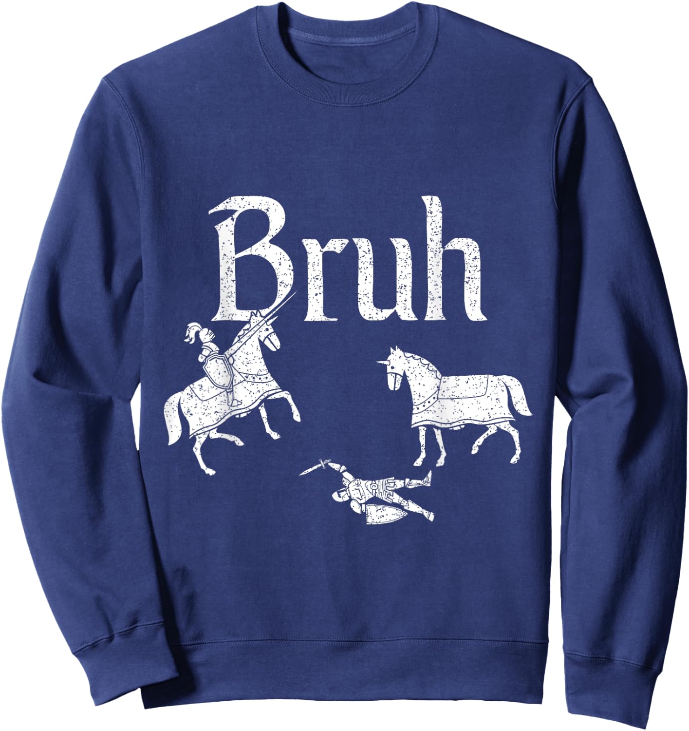 Funny Jousting Retro Renaissance Festival Medieval Sweatshirt - Sweatshirt | Navy