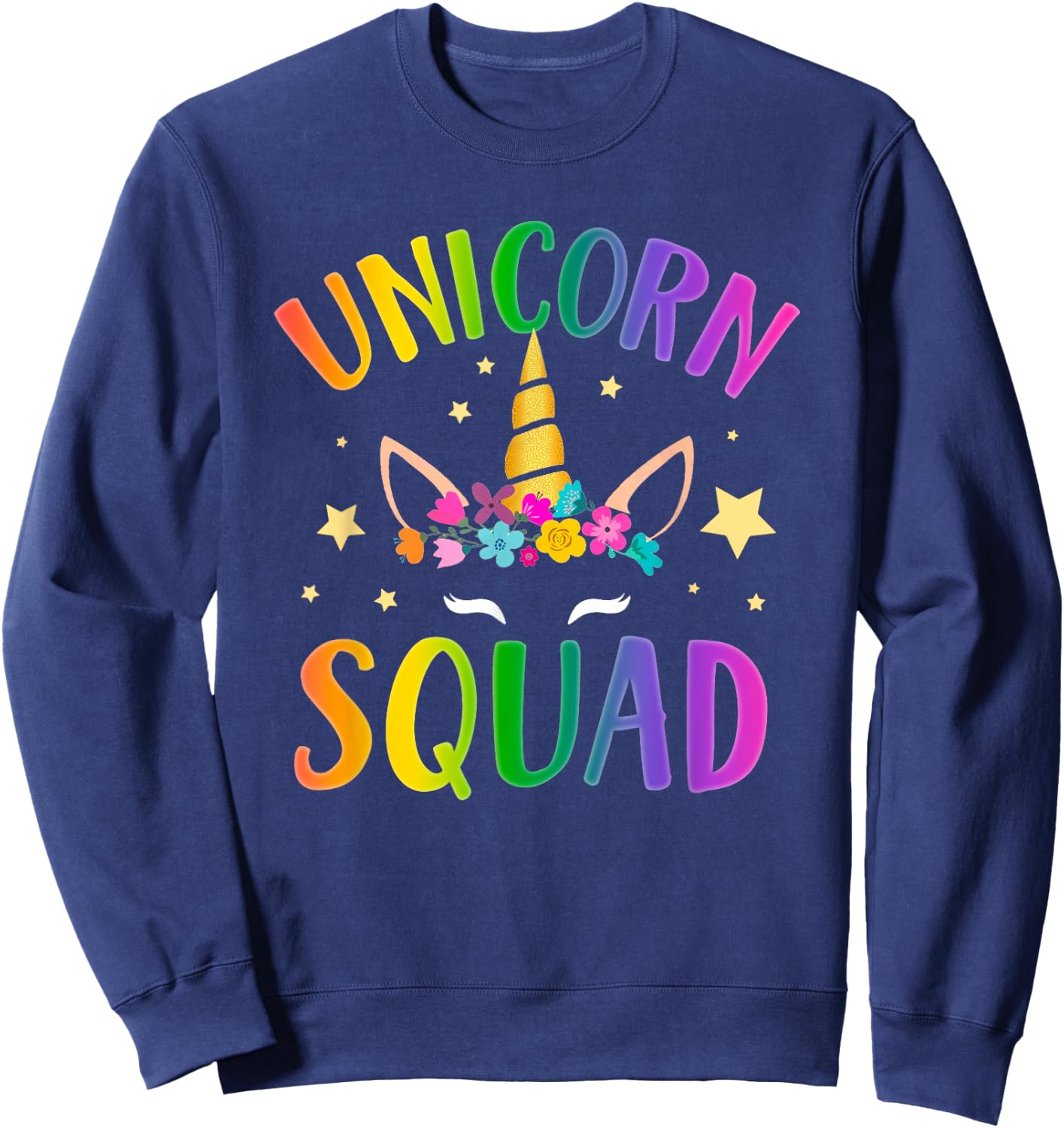 Unicorn Squad Costume Cute Unicorn Lover Gifts Girls Women Sweatshirt - Sweatshirt | Navy