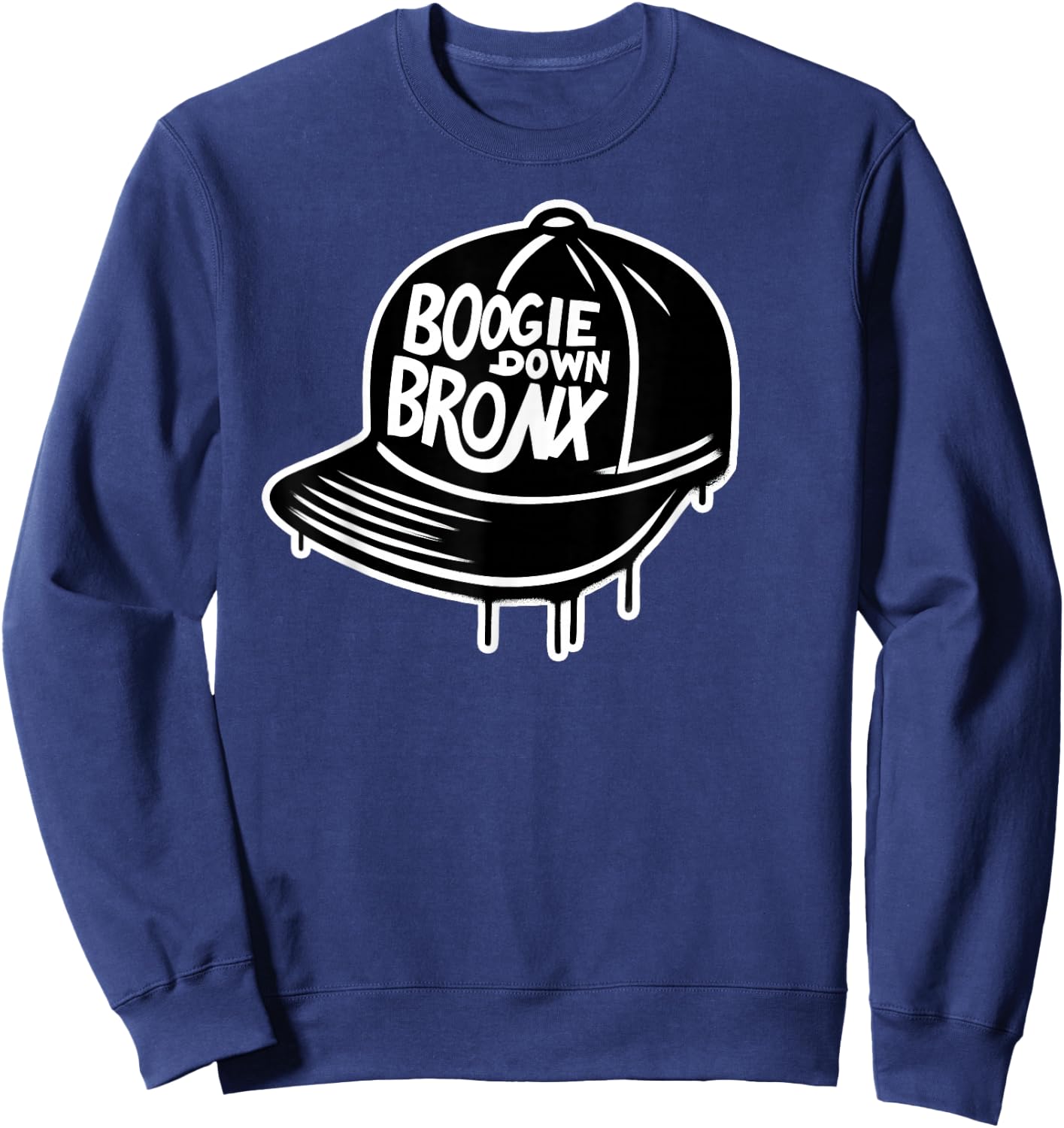 BOOGIE DOWN BRONX NY Retro Hip Hop Clothing Rap Old School Sweatshirt - Sweatshirt | Navy