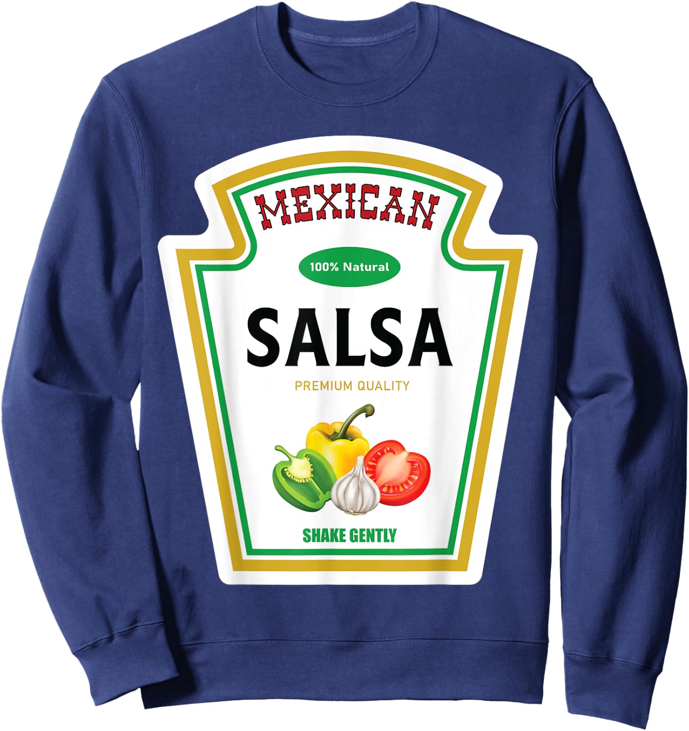 Salsa Mexican Sauce Halloween 2023 Costume Family Ketchup Sweatshirt - Sweatshirt | Navy