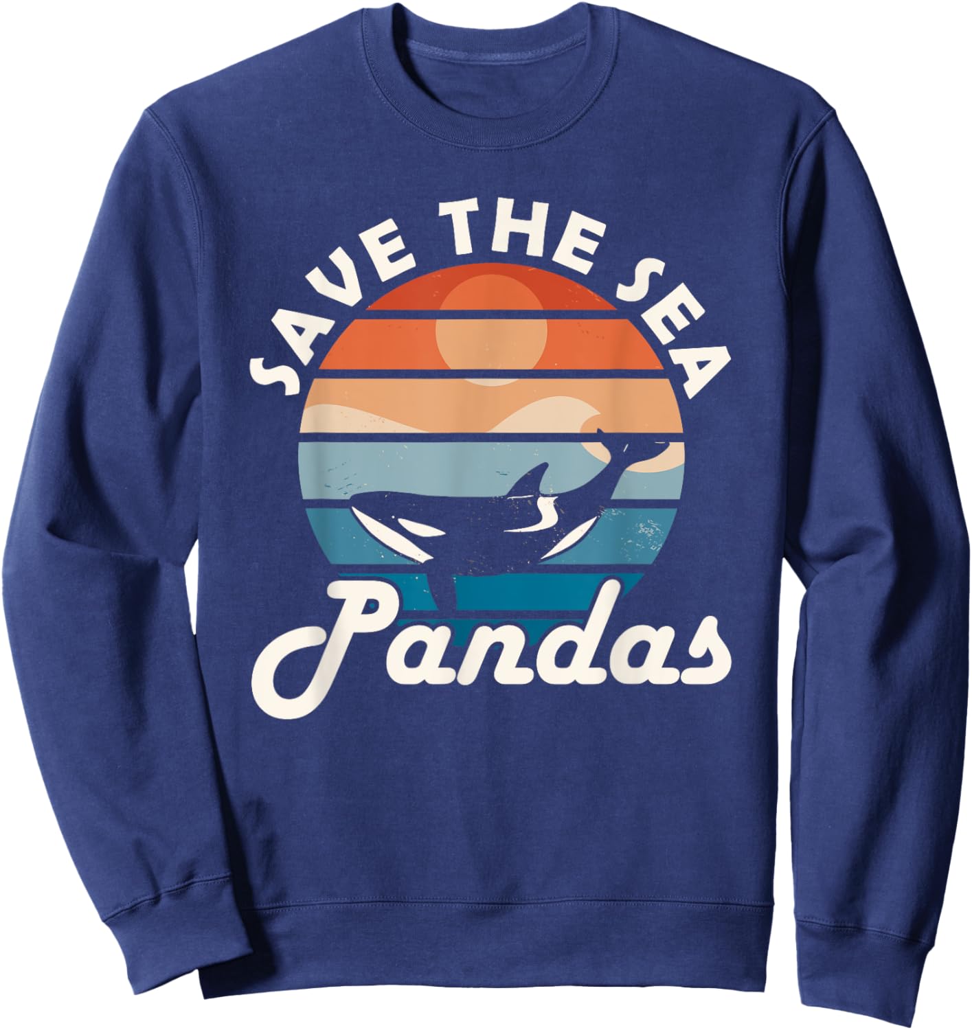 Save the Sea Pandas Marine Biologist Sweatshirt - Sweatshirt | Navy