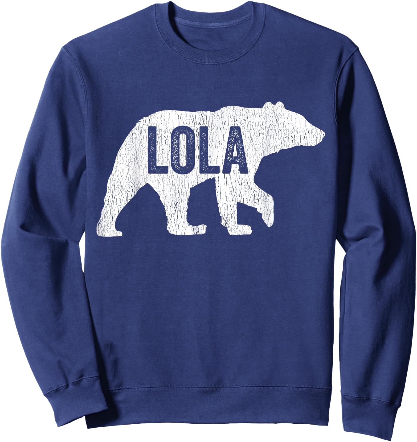 Lola Bear Matching Family Camping Bear Funny Lola Sweatshirt - Sweatshirt | Navy