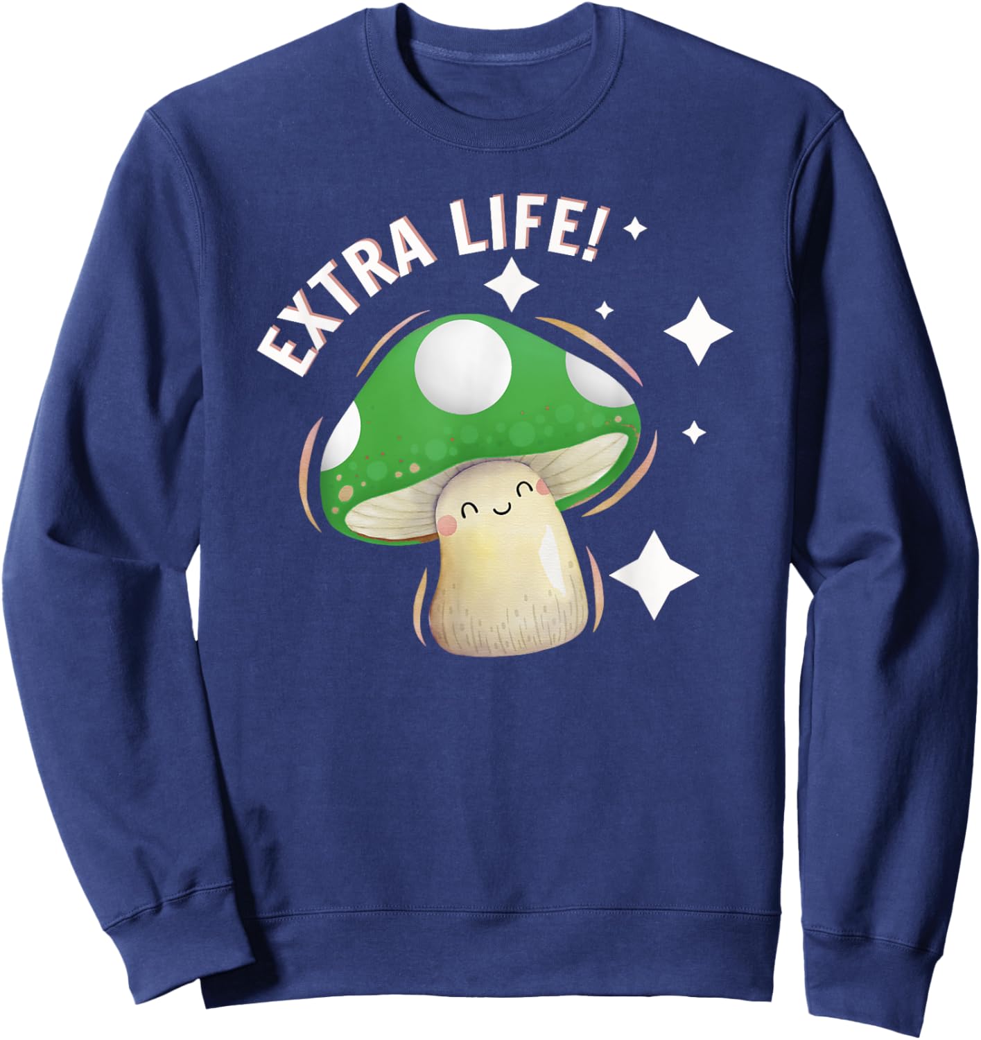 1Up Mushroom for Extra Life Cute Game Easy Family Costume Sweatshirt - Sweatshirt | Navy