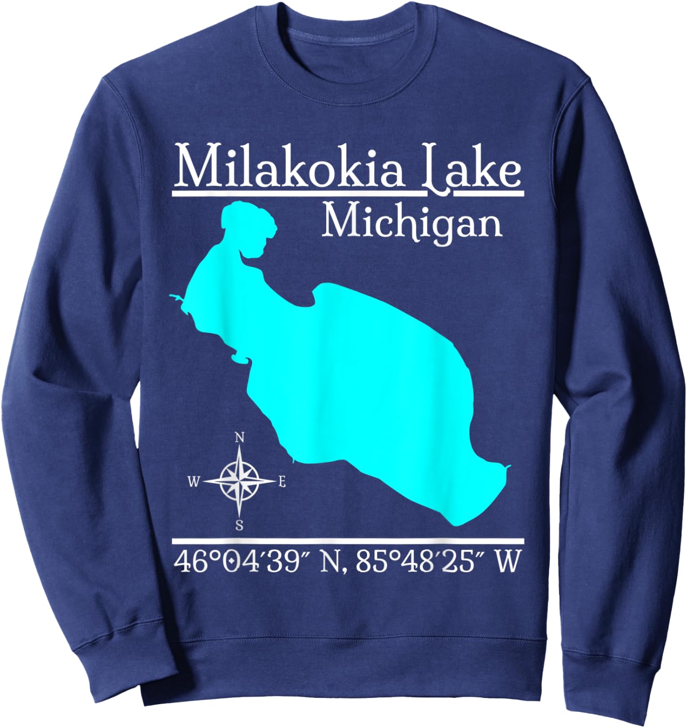 Milakokia Lake, Michigan Sweatshirt - Sweatshirt | Navy