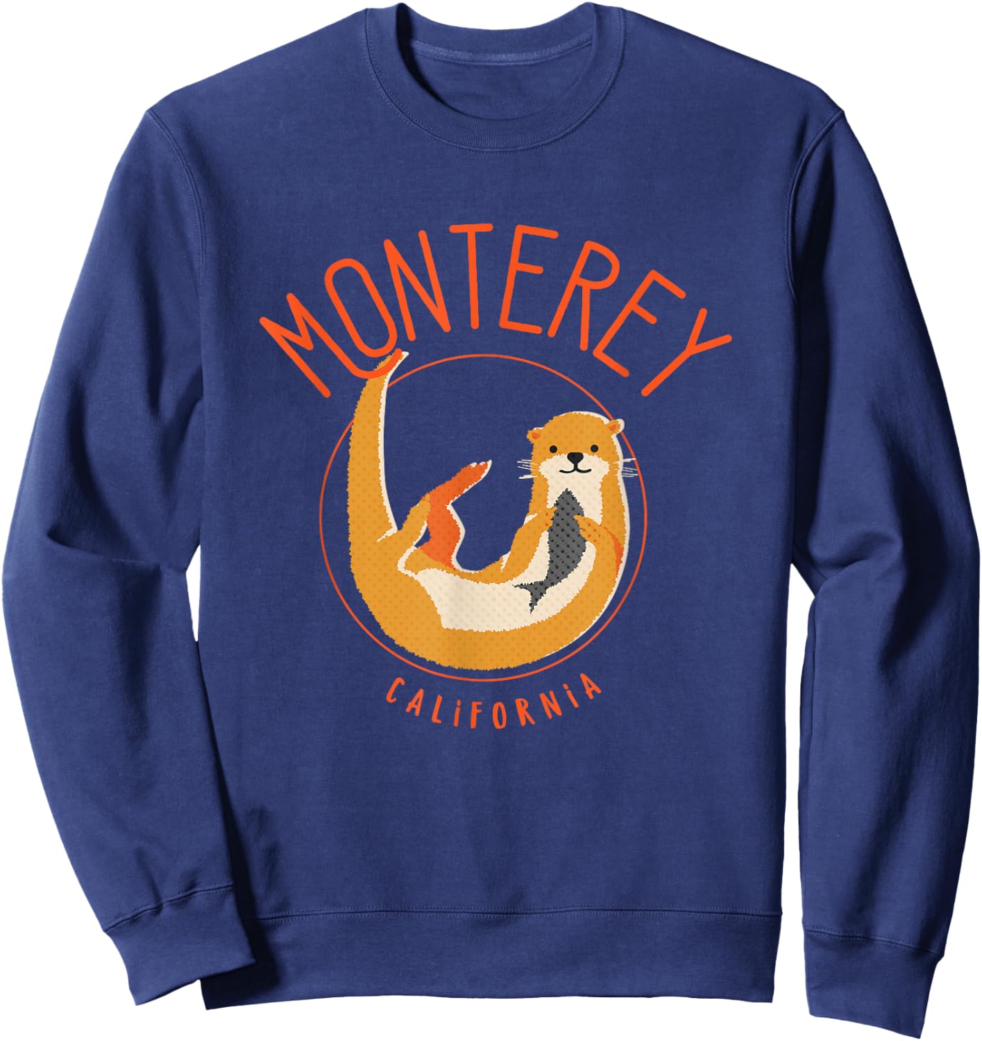 Monterey California Sea Otter design Sweatshirt - Sweatshirt | Navy