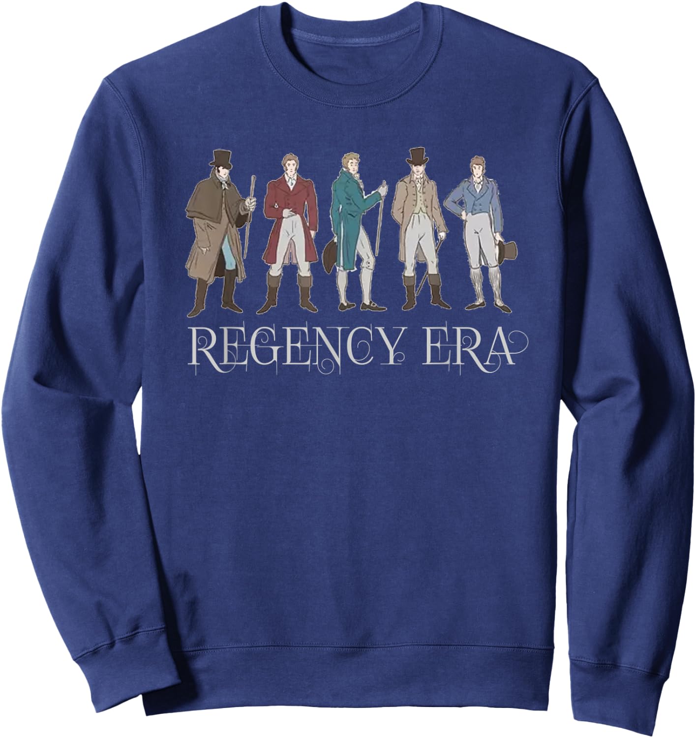 Jane Austen Book Club Vintage Regency Era Fashion Style Sweatshirt - Sweatshirt | Navy