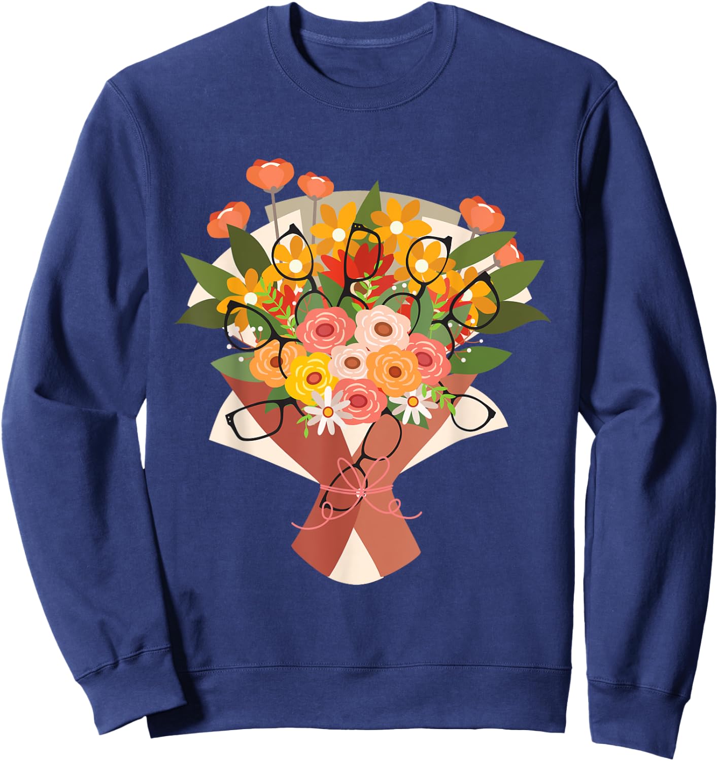 Eyeglasses Bouquet - Optometrist Physician Eye Specialist Sweatshirt - Sweatshirt | Navy