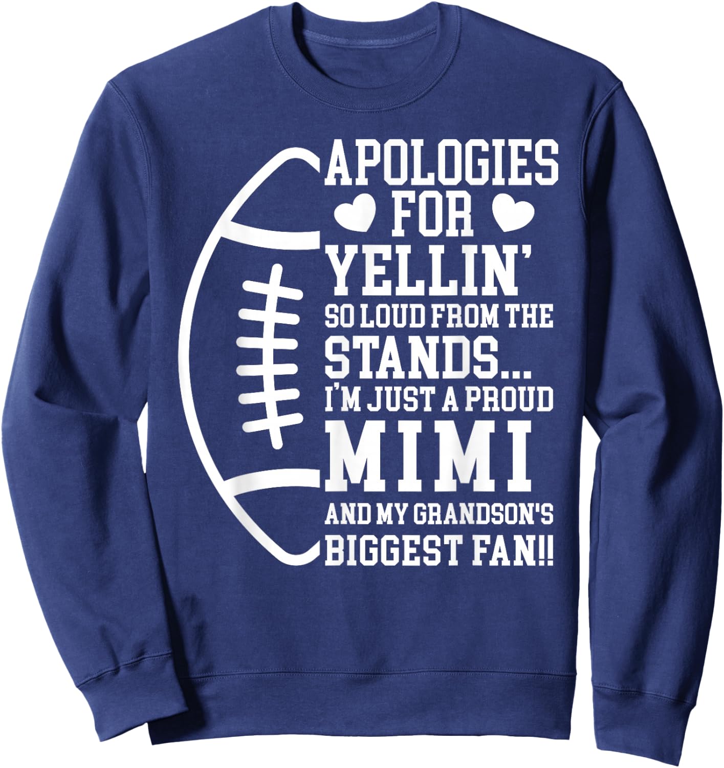 Proud Mimi Of A Football Player Football Mimi Grandma Sweatshirt - Sweatshirt | Navy