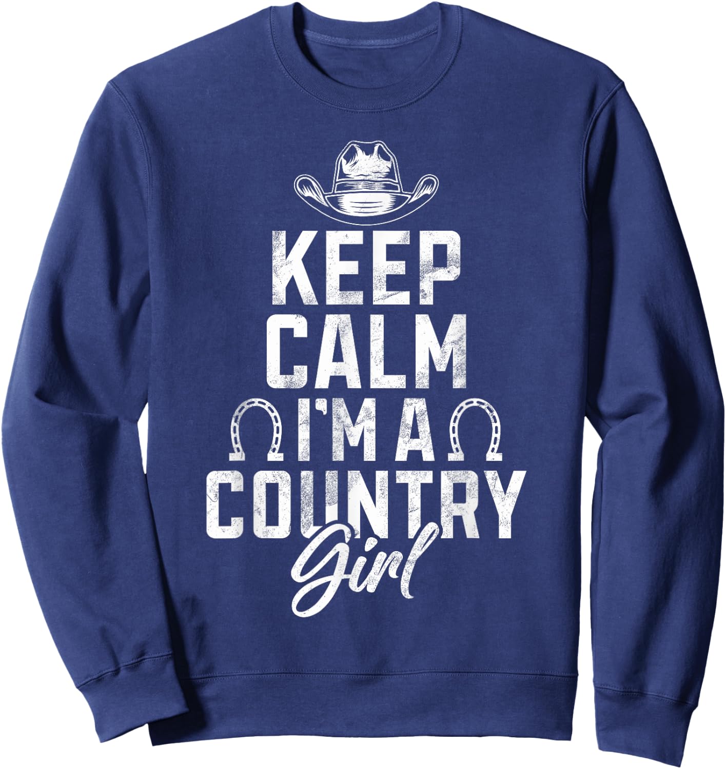Keep Calm im a Country Girl Sweatshirt - Sweatshirt | Navy