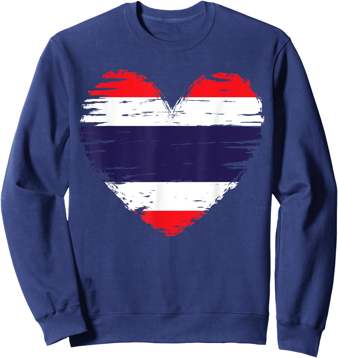 Thailand Heart Outfit - Thailand Heart Flag I love Thailand Sweatshirt - Sweatshirt | Navy