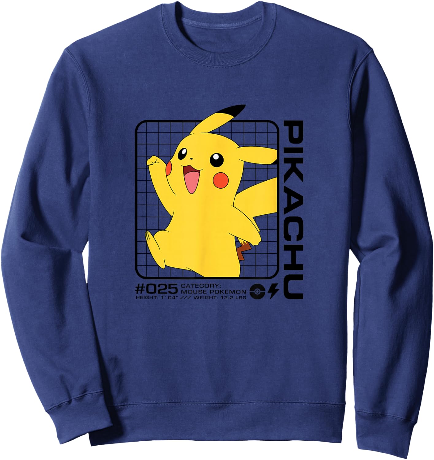 Pokémon - Pikachu Stats Sweatshirt - Sweatshirt | Navy
