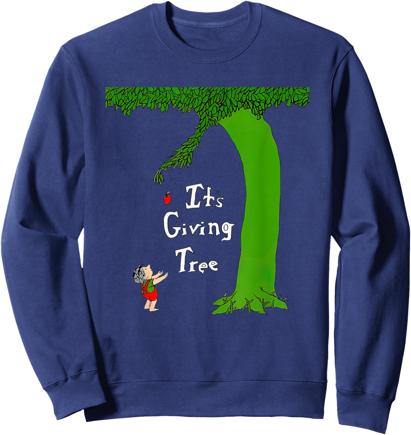 It's Giving Tree Funny Women Sweatshirt - Sweatshirt | Navy