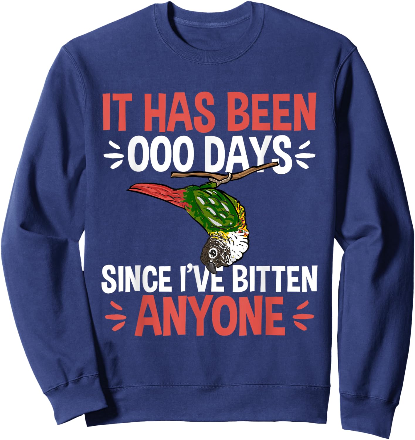 Green Cheek Conure Parrot Bird Conure Sweatshirt - Sweatshirt | Navy