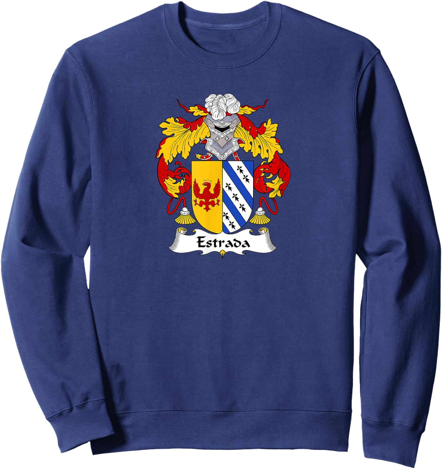 Estrada Coat of Arms - Family Crest Sweatshirt - Sweatshirt | Navy