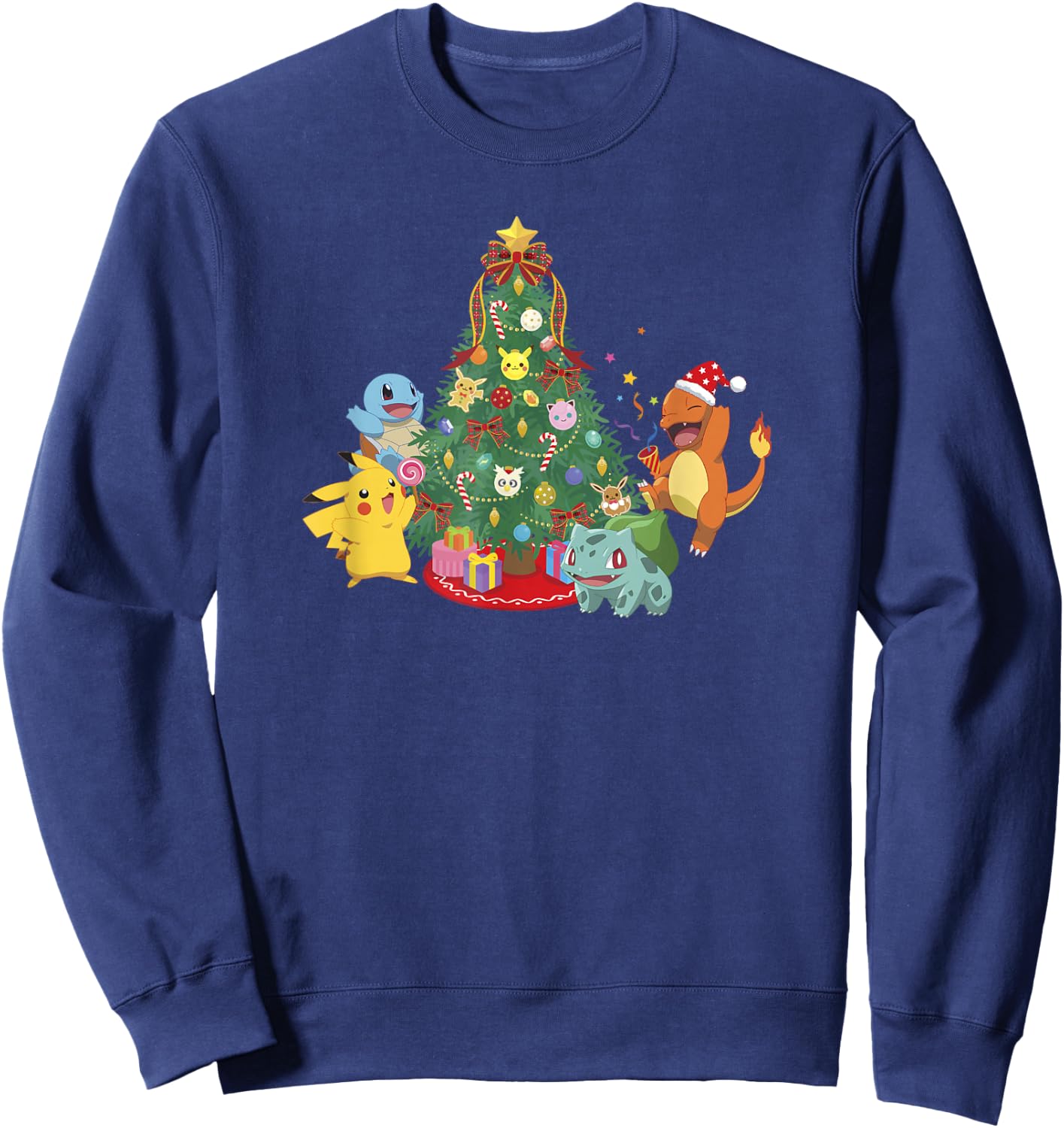 Pokémon Christmas Tree Dance Party Group Shot Sweatshirt - Sweatshirt | Navy