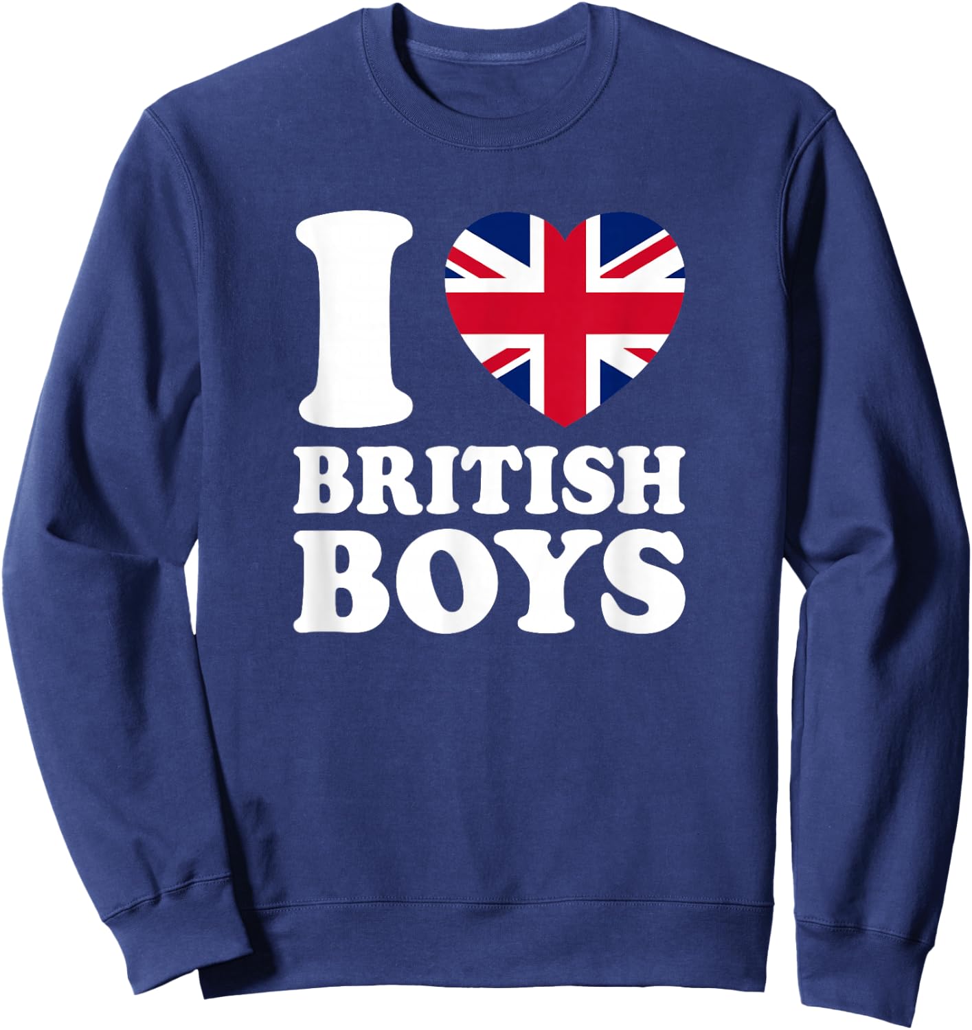 I Love British Boys Sweatshirt - Sweatshirt | Navy