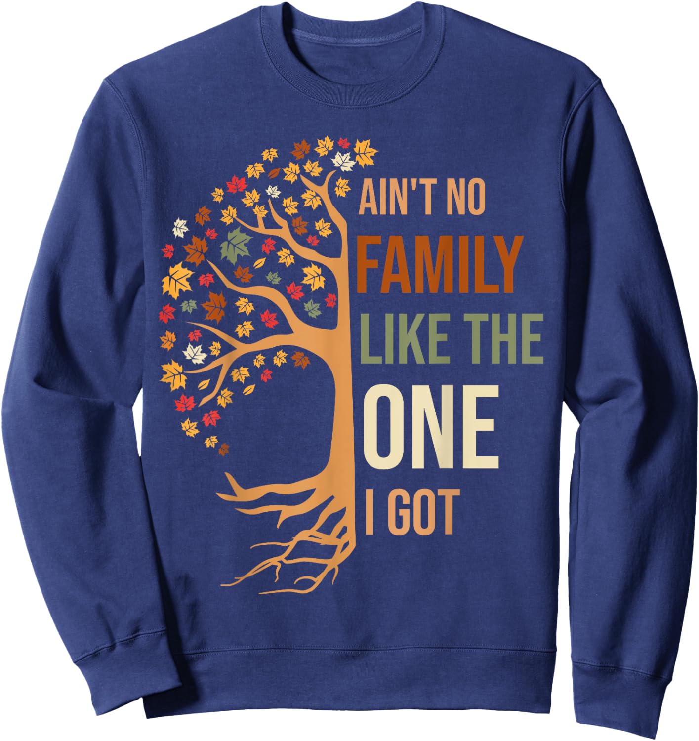 Ain't No Family Like The One I Got Funny Family Reunion 2024 Sweatshirt - Sweatshirt | Navy