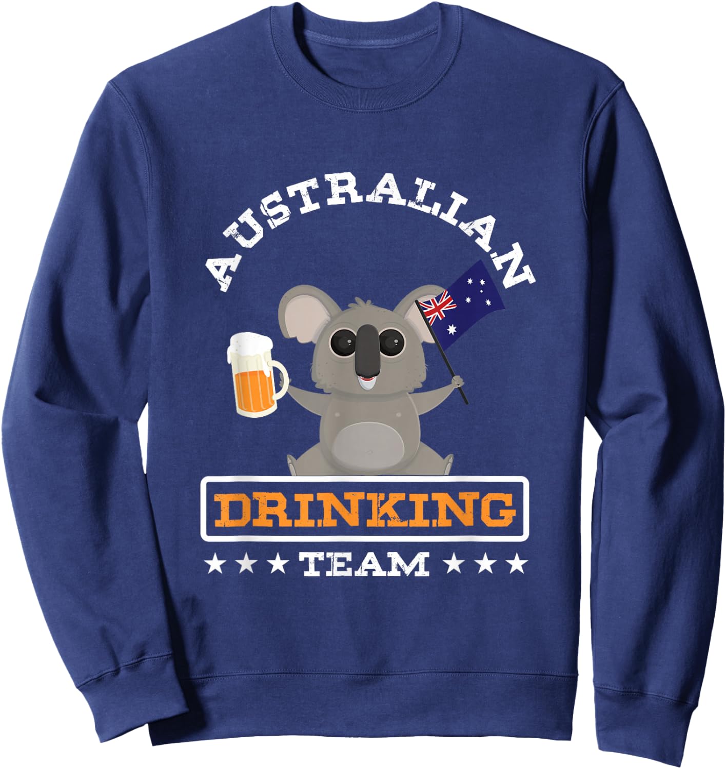 Australia Koala Animal Drinking Holiday Drink Alcohol Sweatshirt - Sweatshirt | Navy
