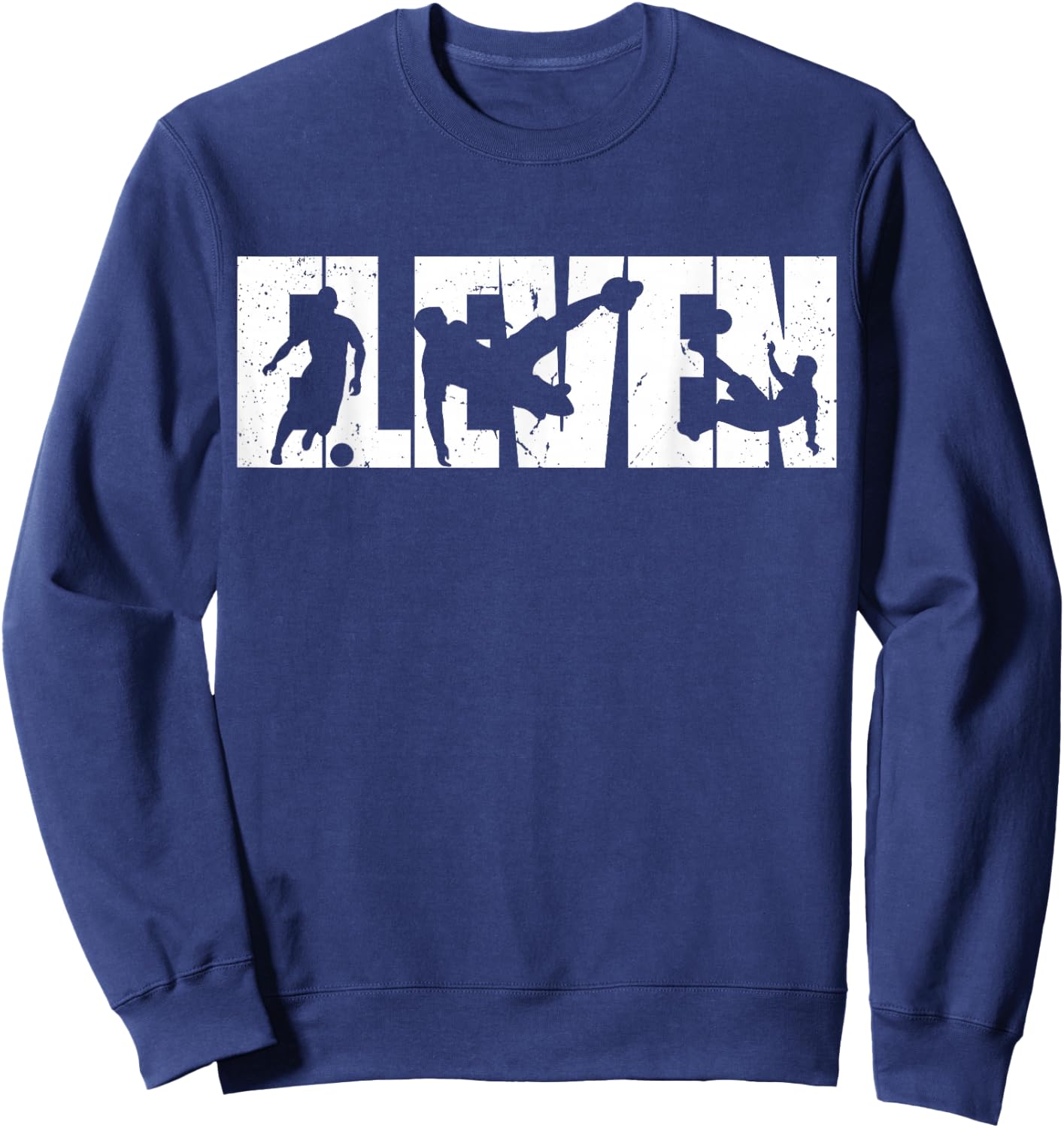 11th Birthday Retro Soccer 11 Years Old Boy Girl Sweatshirt - Sweatshirt | Navy